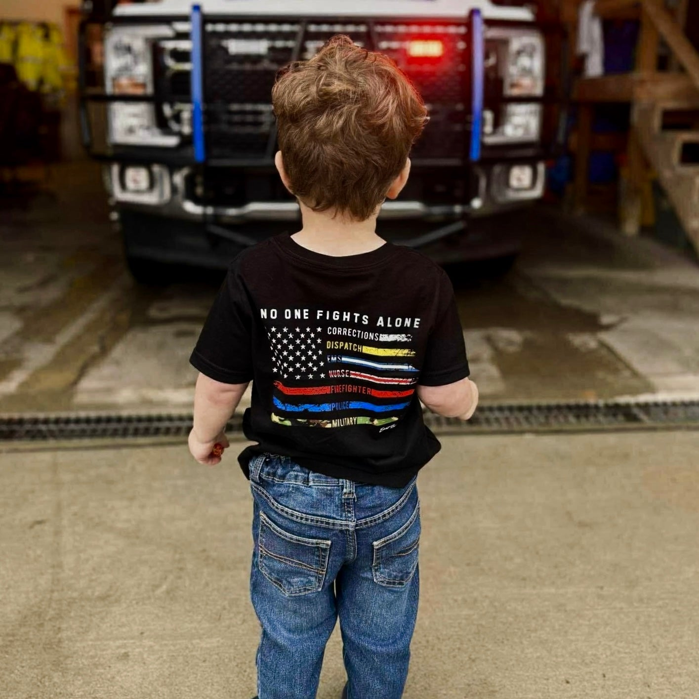 No One Fights Alone Kids Short Sleeve Shirt
