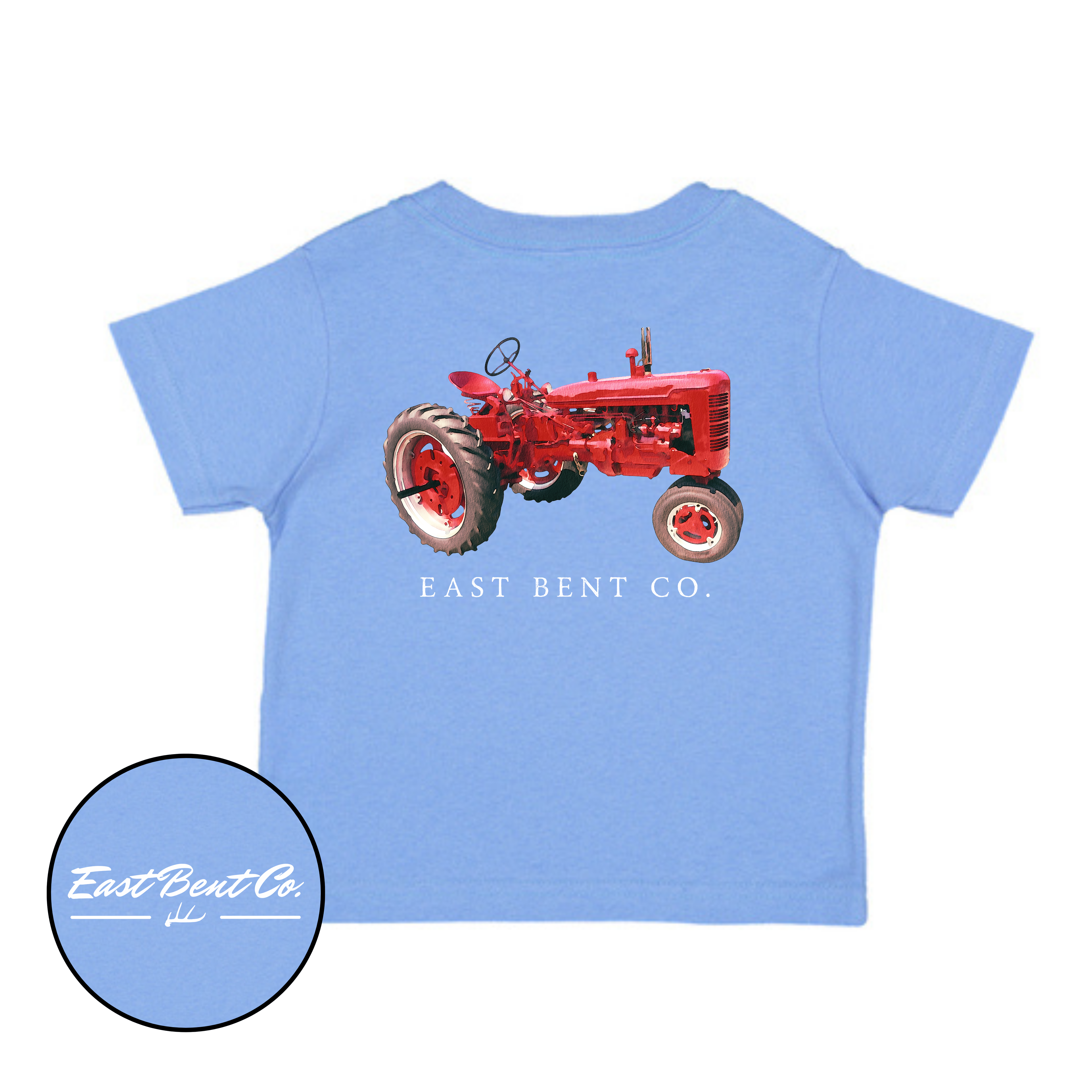 Vintage Red Tractor Kids Short Sleeve Shirt