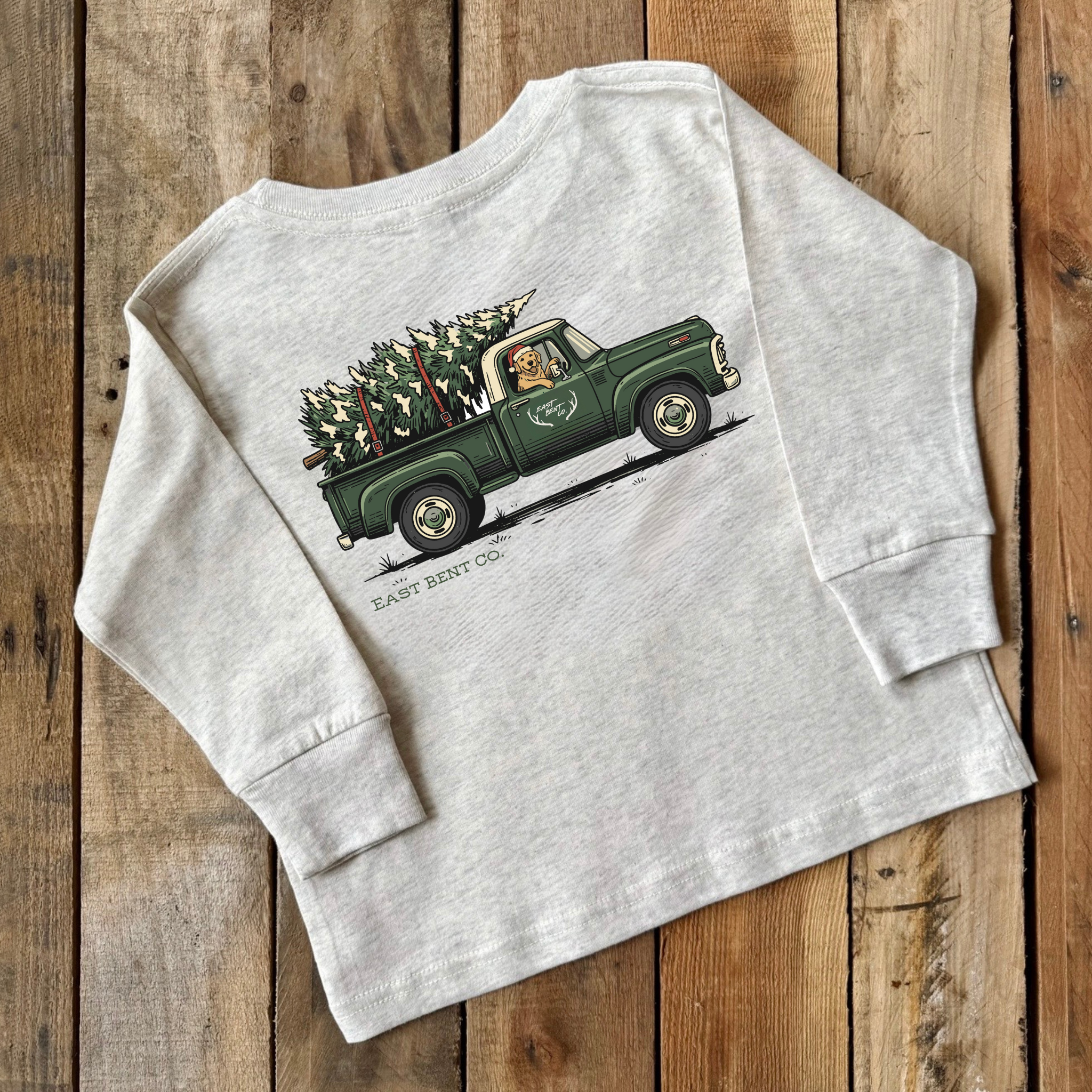 Lab Christmas Tree Truck Long Sleeve Shirt