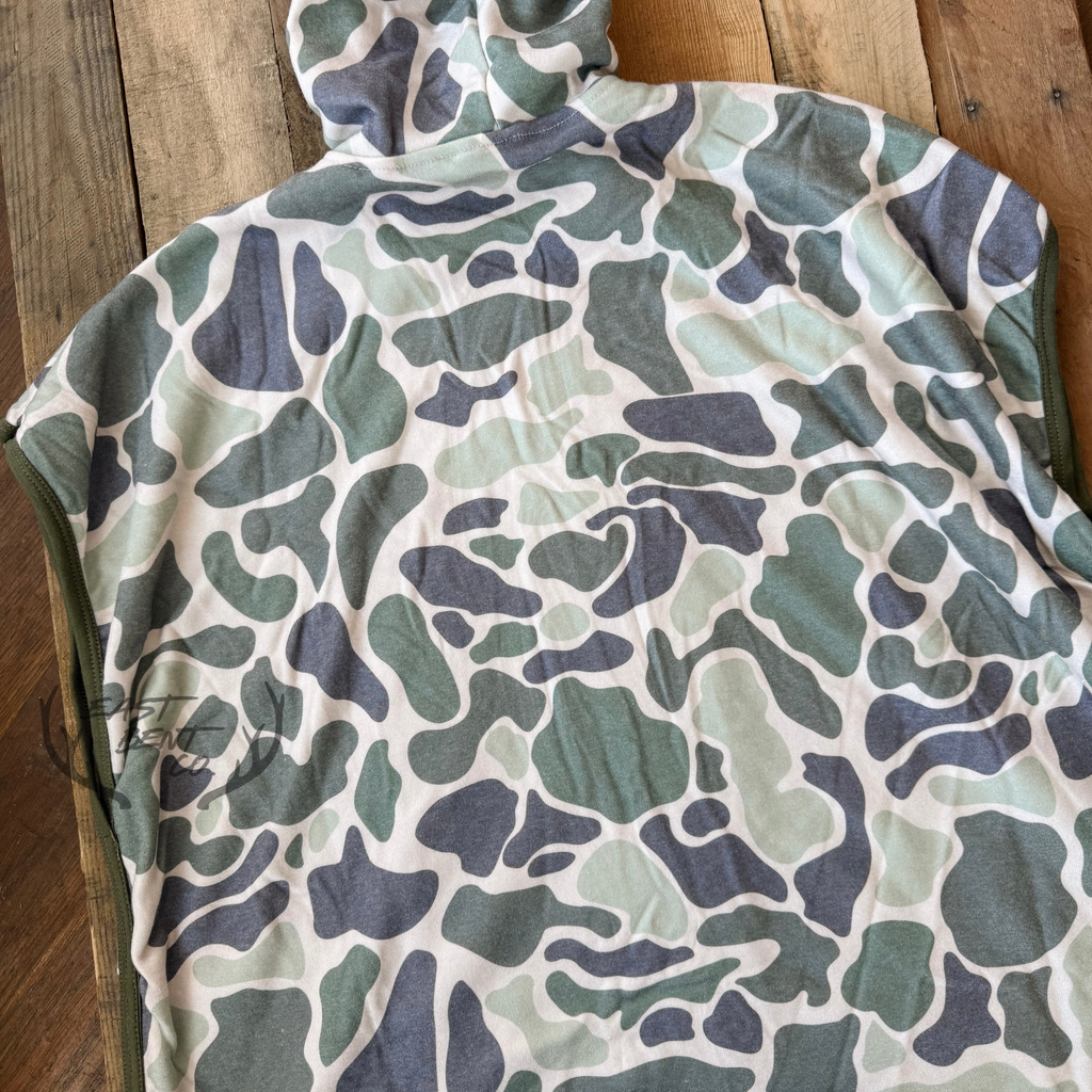 Old School Camo Toddler Pullover Hooded Towel