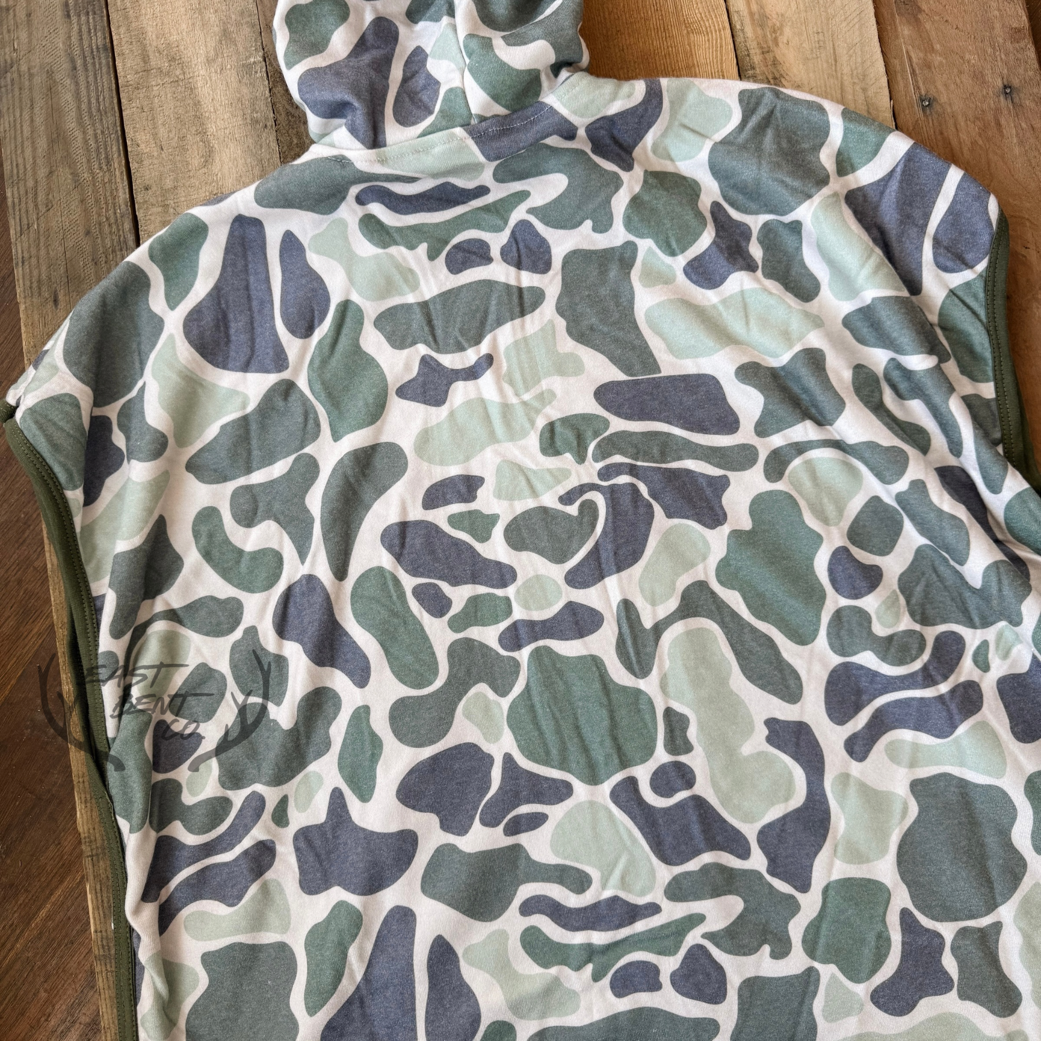 Old School Camo Toddler Pullover Hooded Towel