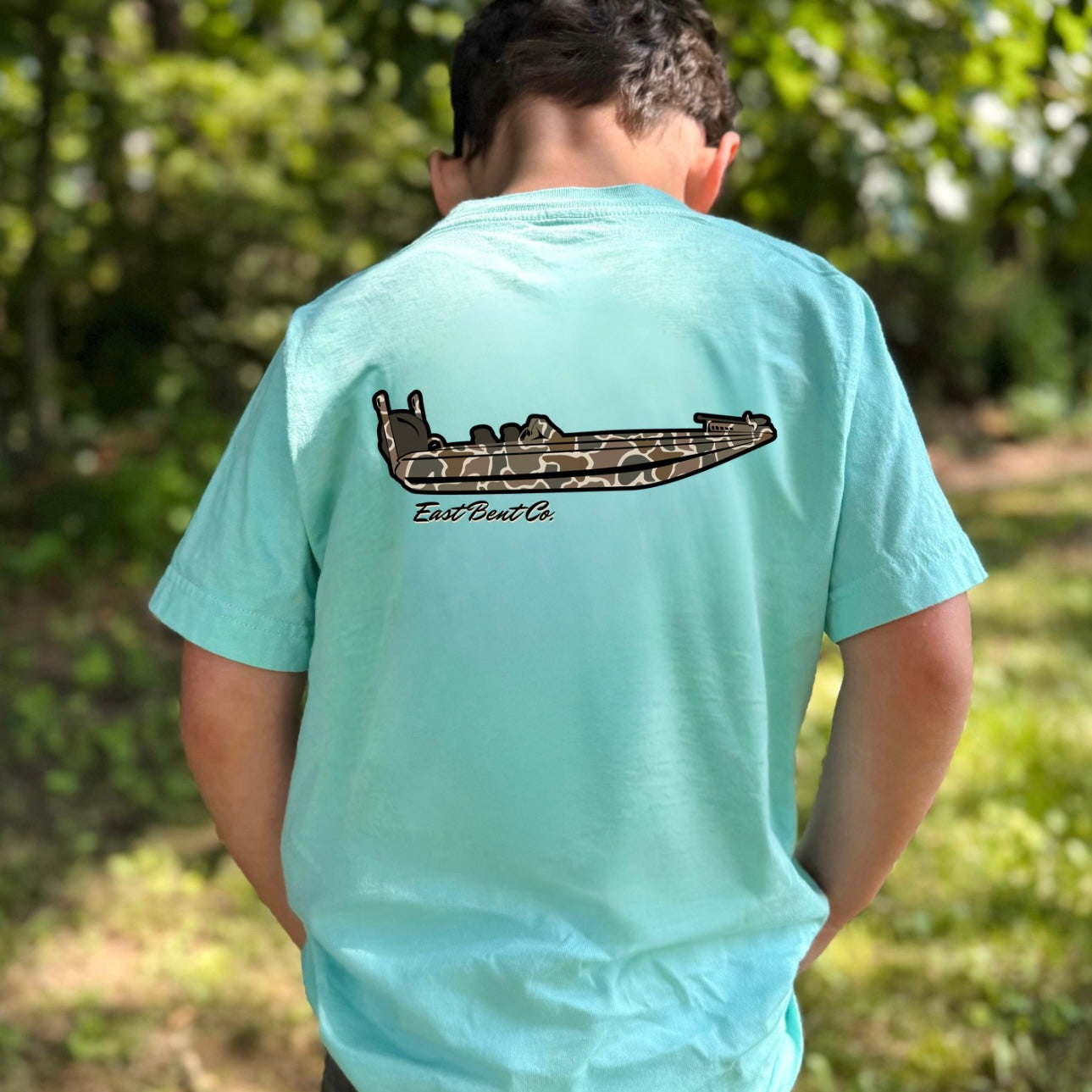 Camo Bass Boat Short Sleeve Shirt