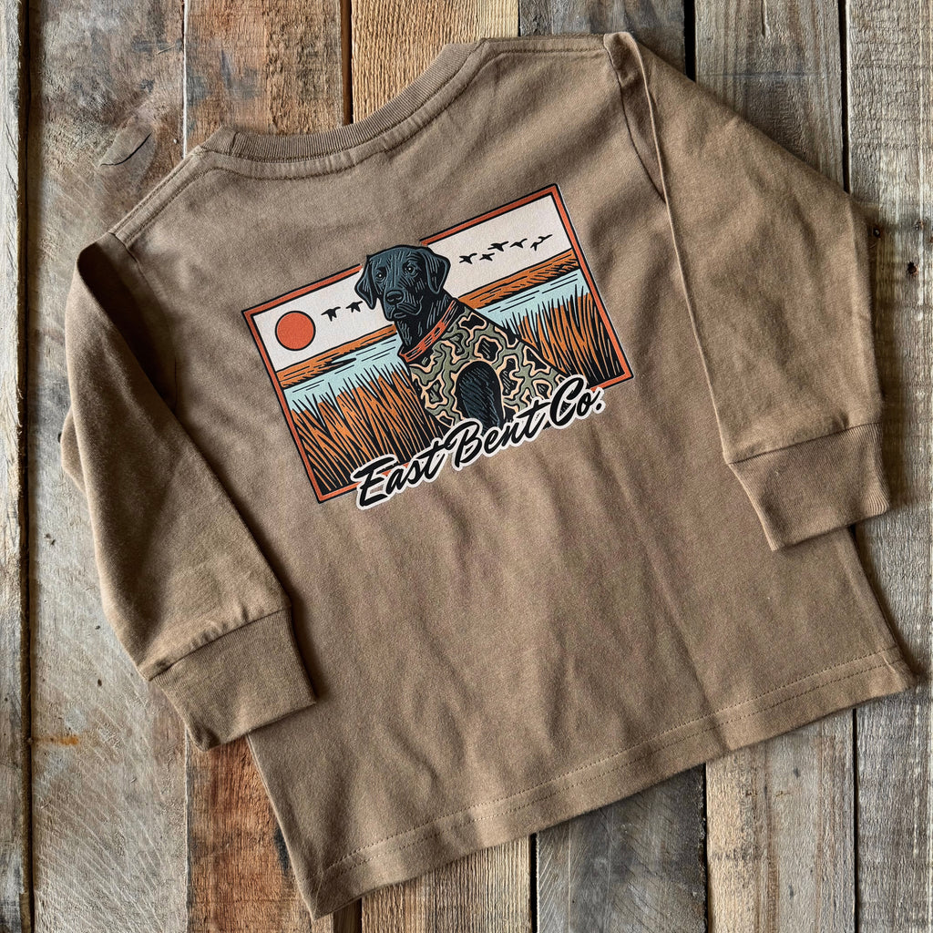 Black Lab Duck Hunting Long Sleeve Shirt