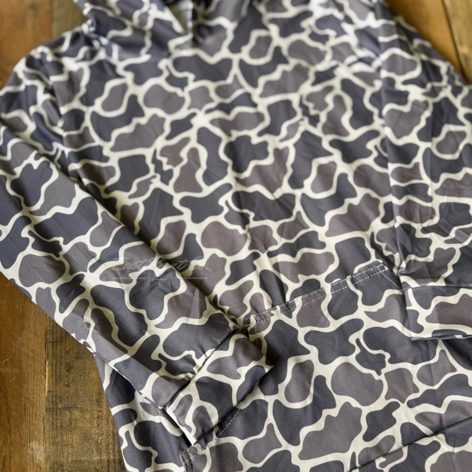 Canyon Camo Kids Long Sleeve Hooded Performance Shirt