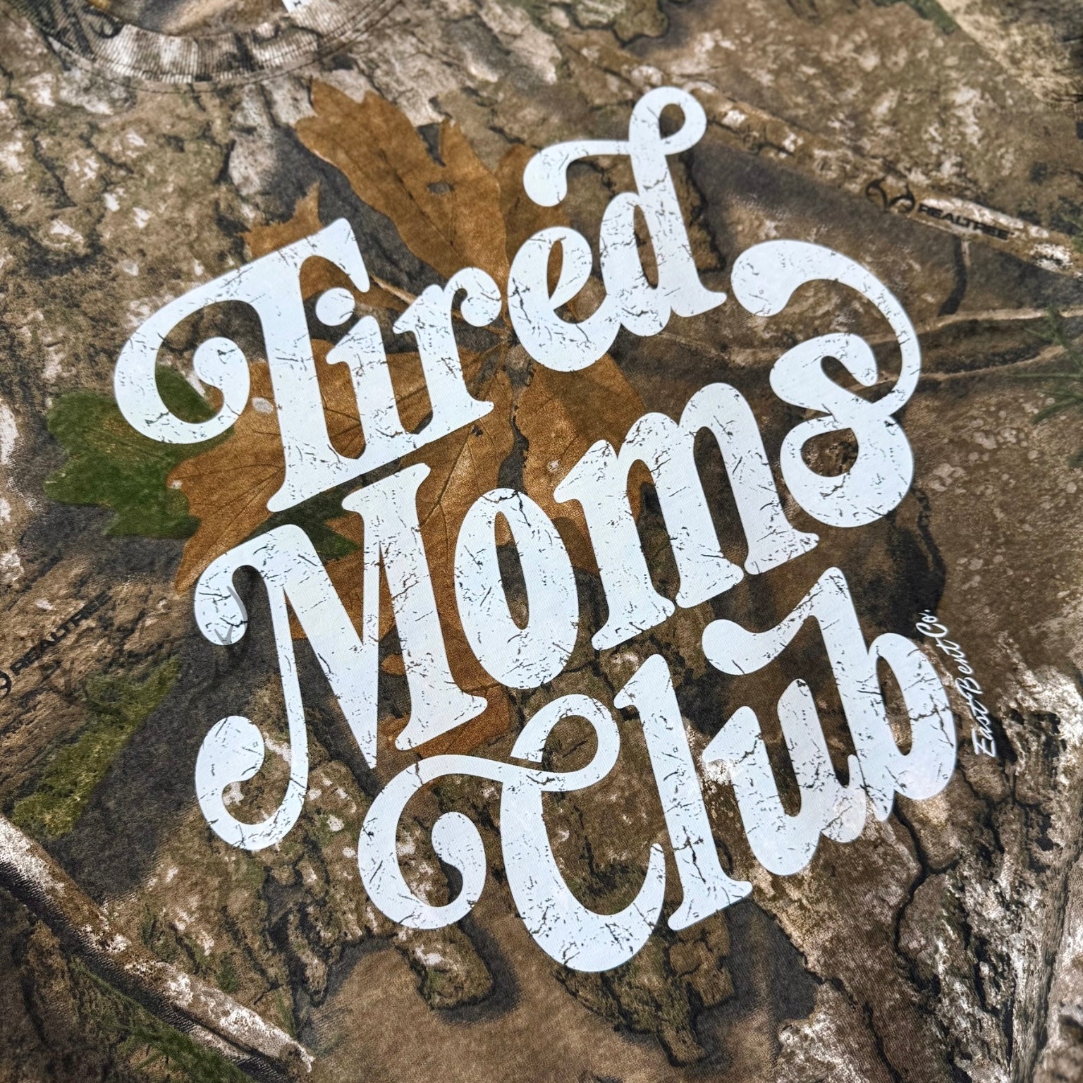 Tired Moms Club Camo Adult Short Sleeve Shirt
