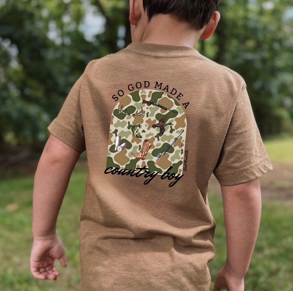So God Made A Country Boy Short Sleeve Shirt
