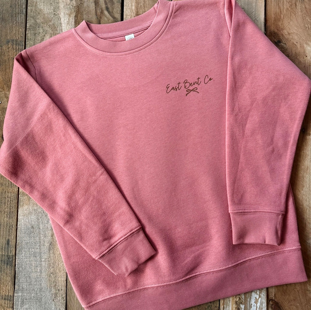 Bluebonnet Cowboy Boot Girls Crewneck Sweatshirt