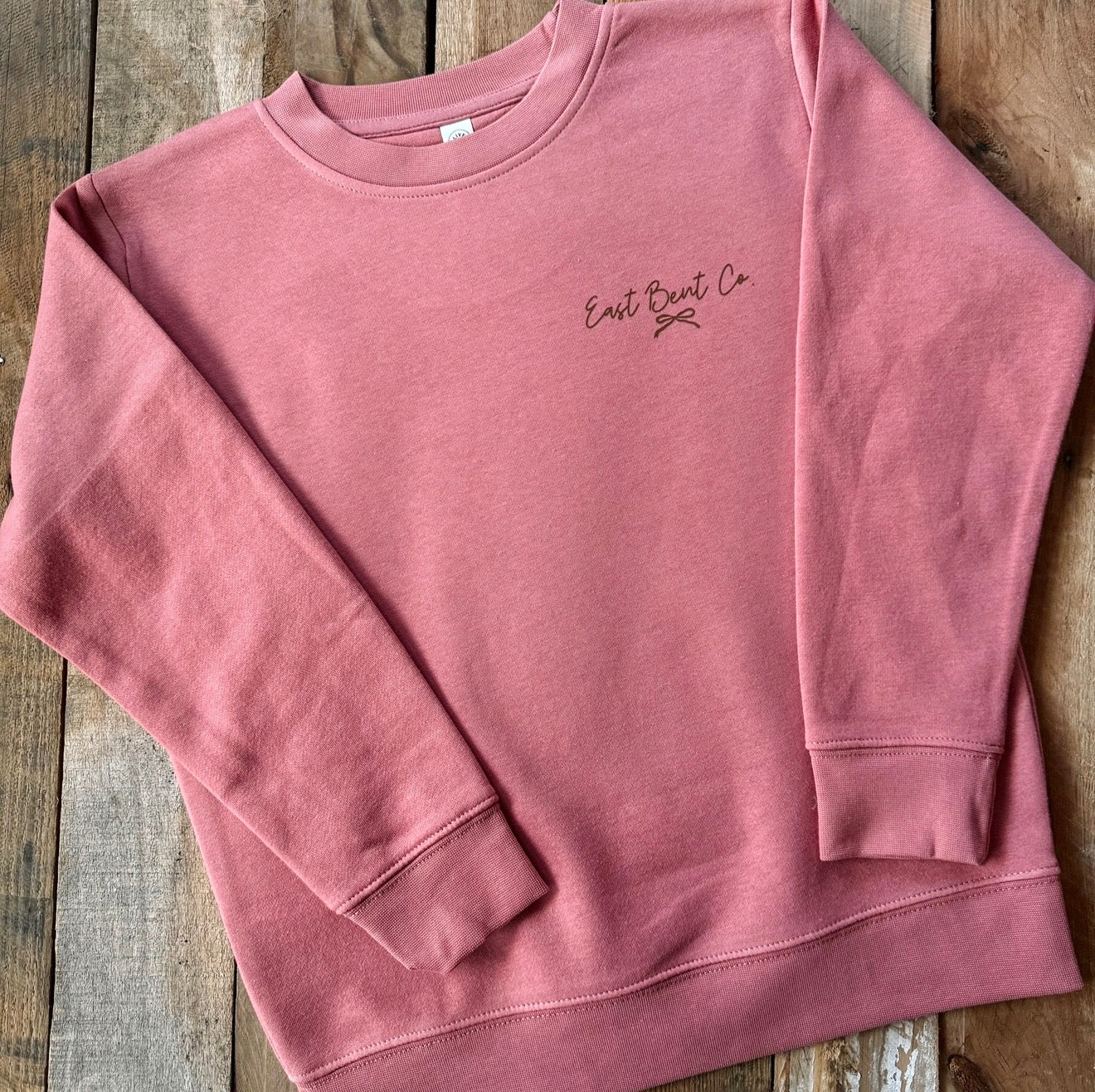 Bluebonnet Cowboy Boot Girls Crewneck Sweatshirt