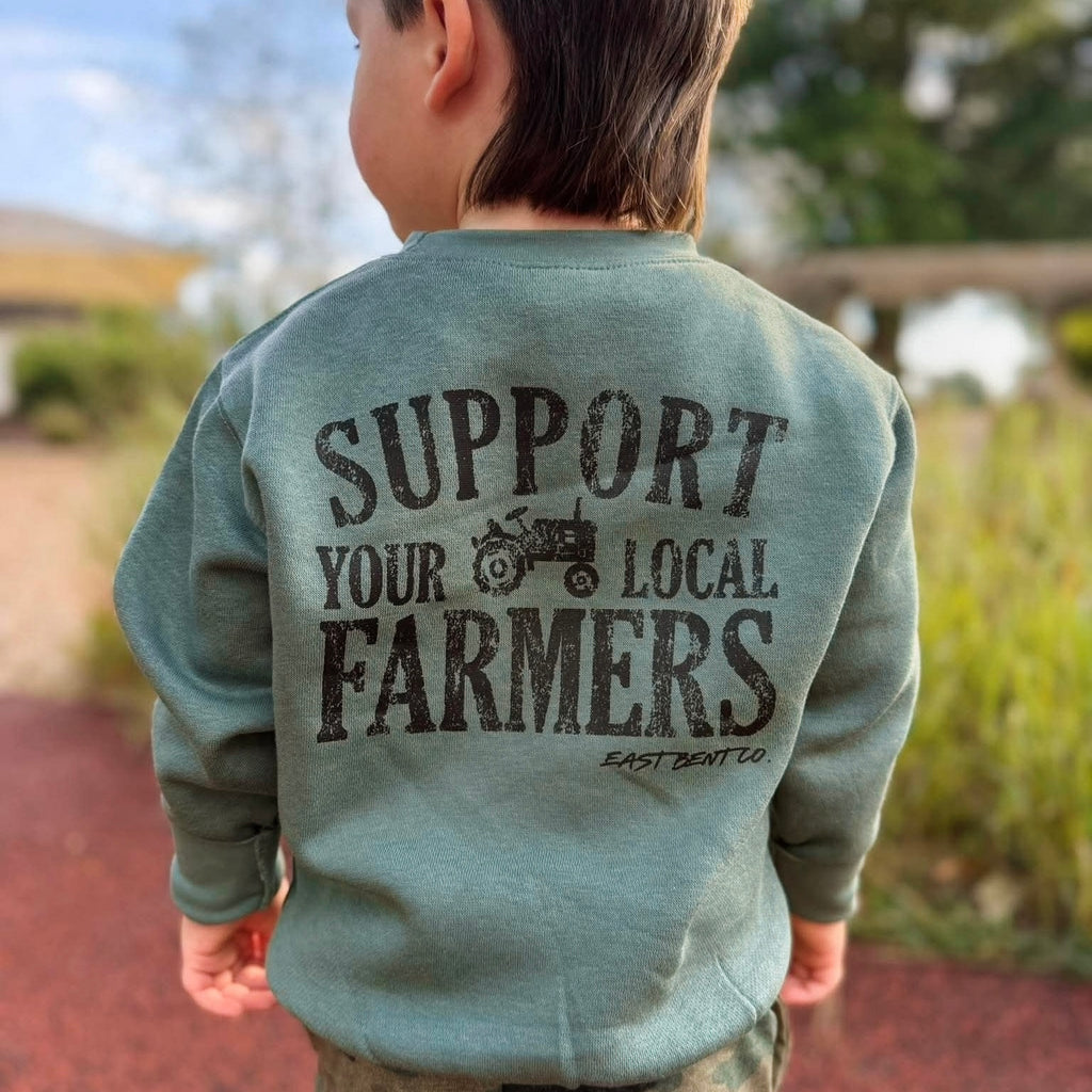 Support Your Local Farmers Boys Crewneck Sweatshirt