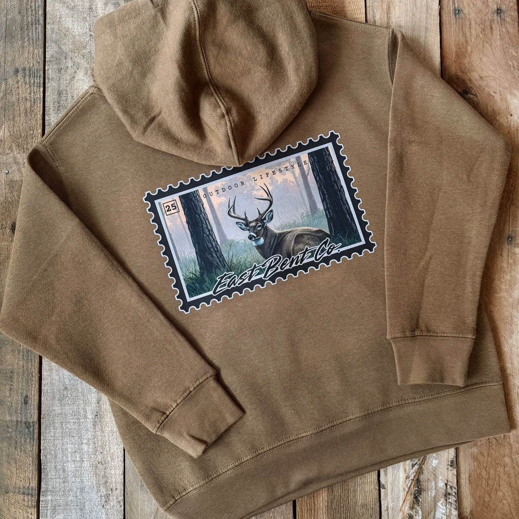 East Bent Co. Deer Stamp Kids Hoodie