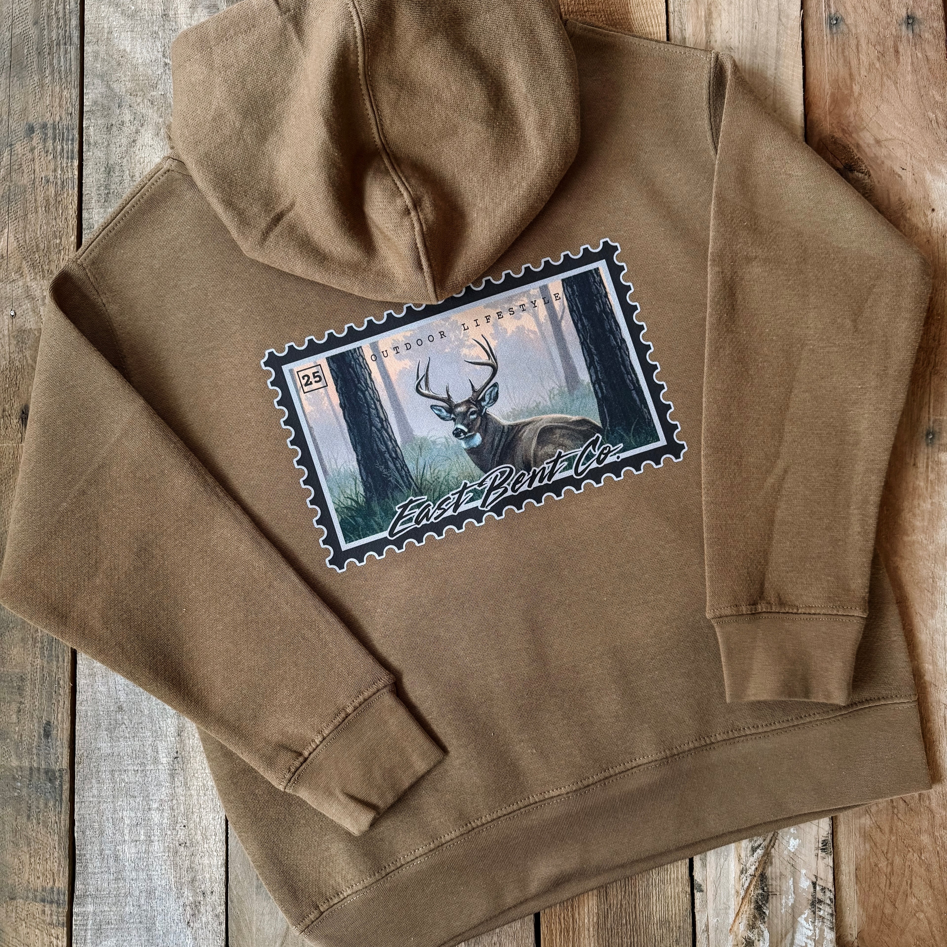 East Bent Co. Deer Stamp Kids Hoodie