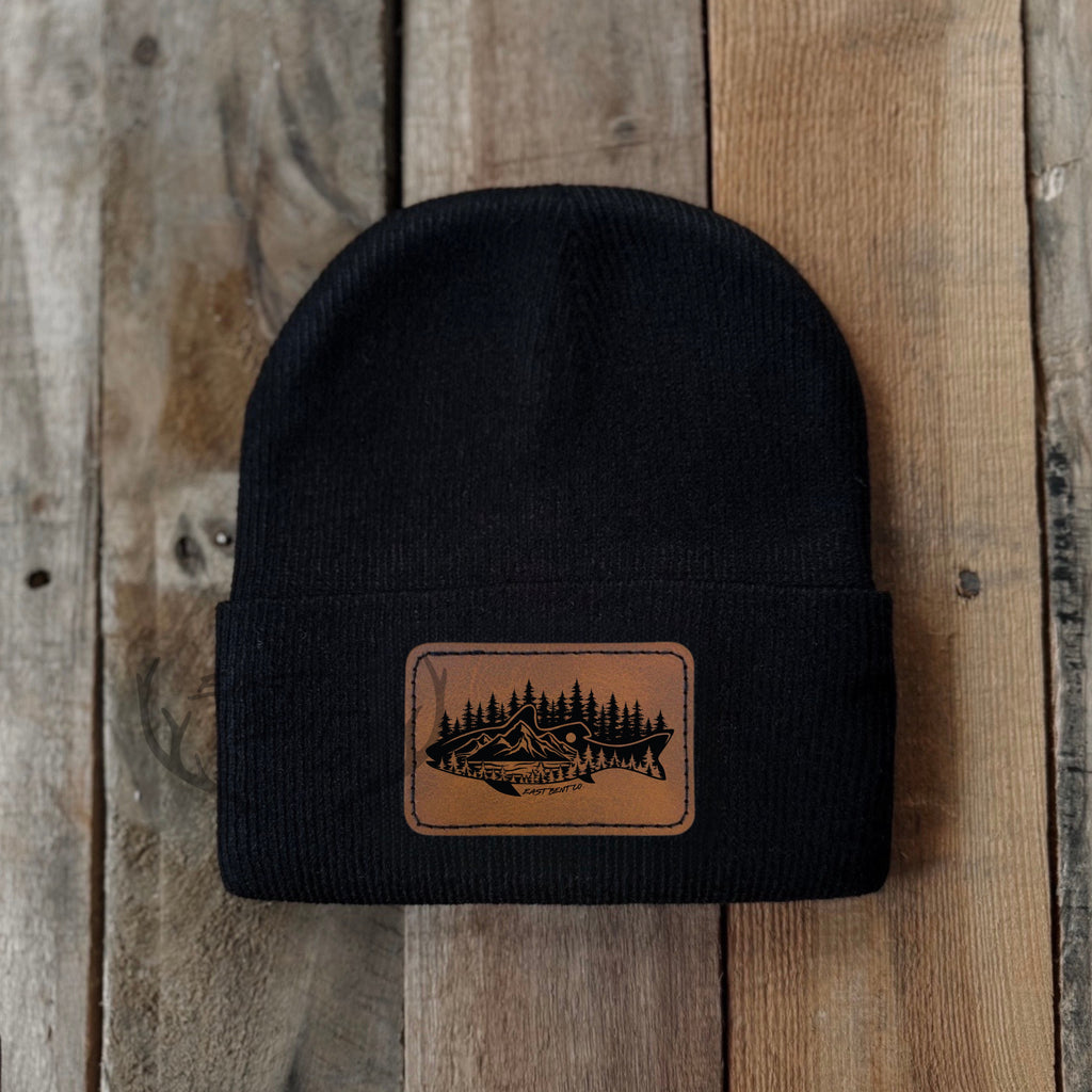 East Bent Co. Toddler Leatherette Patch Beanies