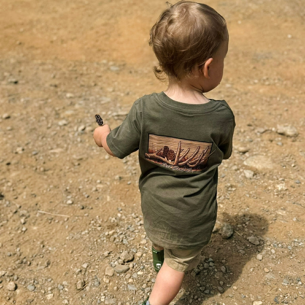 Morel Mushroom Hunt Kids Short Sleeve Shirt