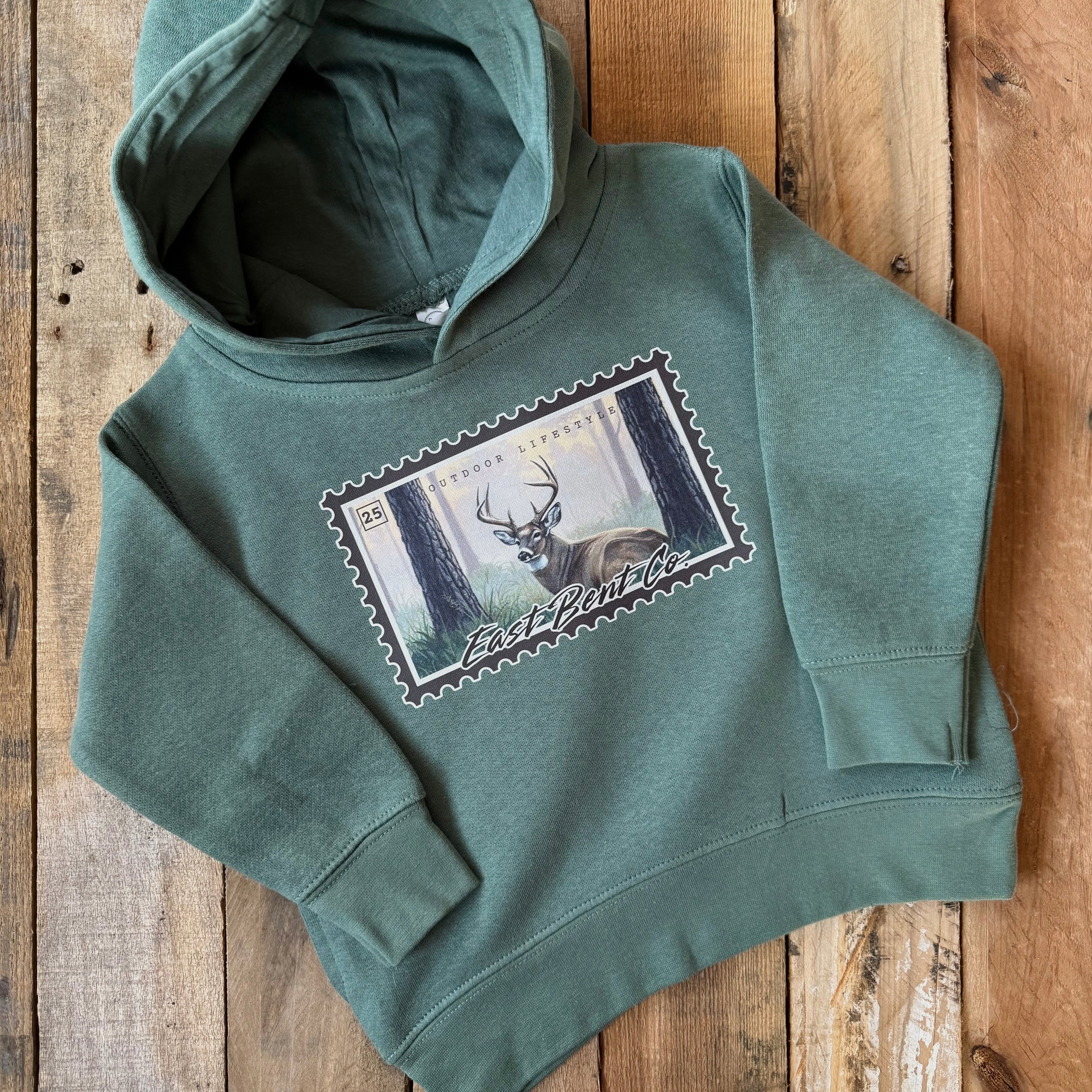 East Bent Co. Deer Stamp Kids Hoodie