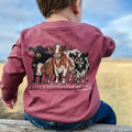 Easily Distracted By Cows Long Sleeve Shirt