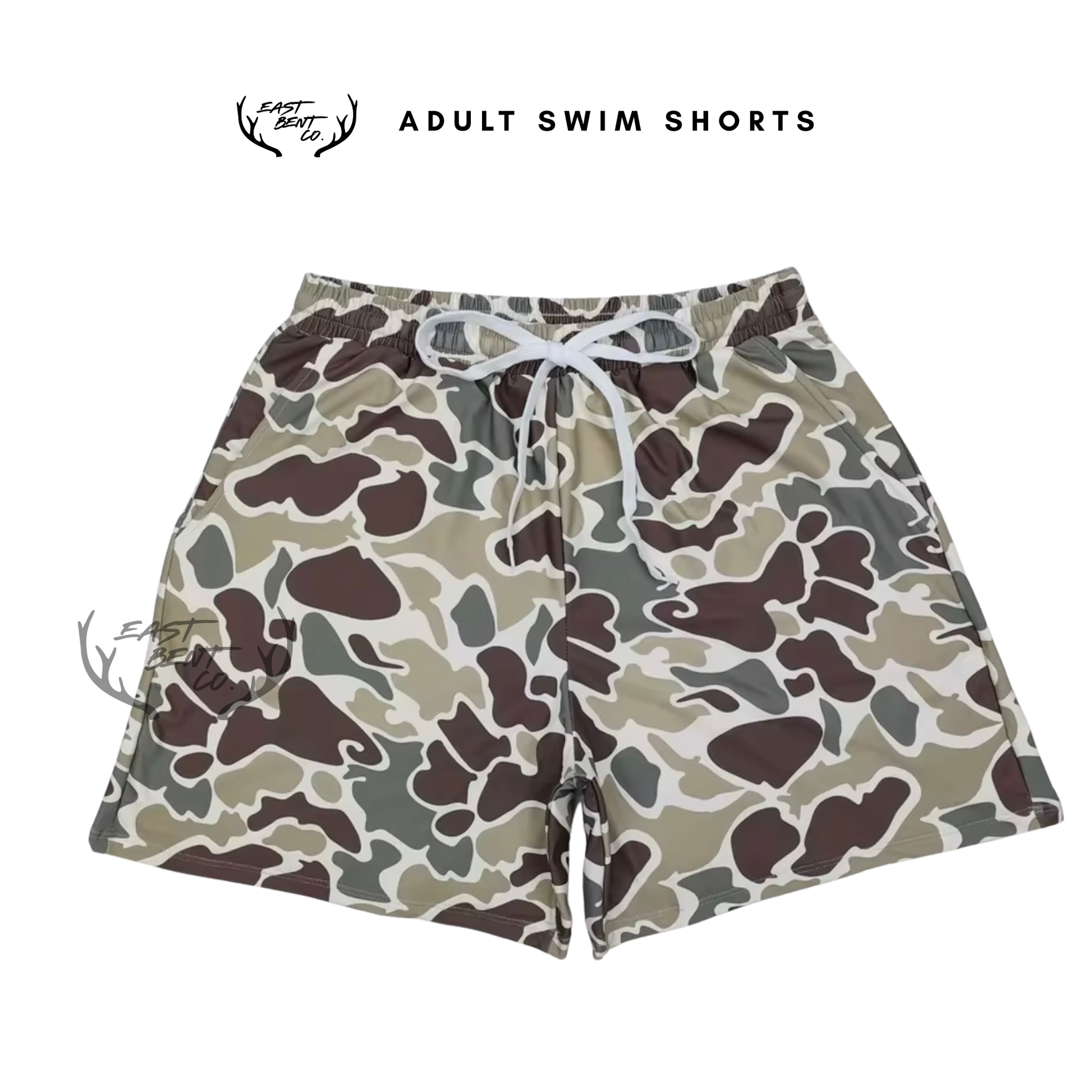 Retro Green Camo Adult Swim Shorts