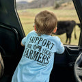 Support Your Local Farmers Boys Short Sleeve Shirt
