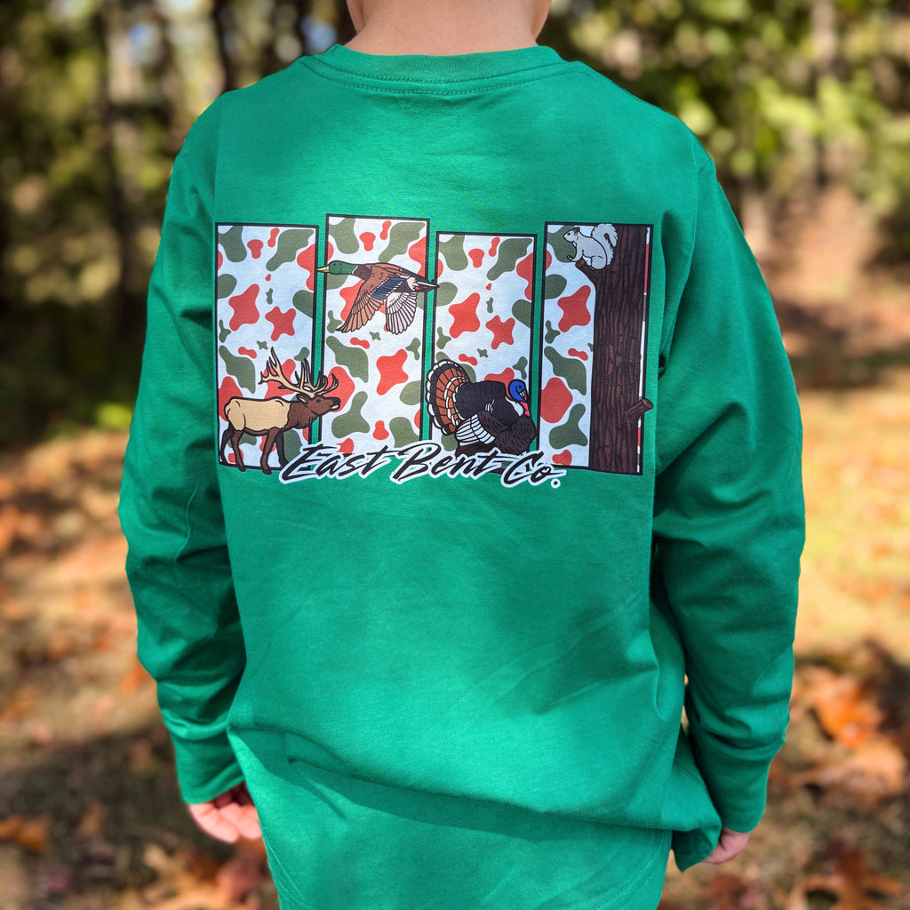 Christmas Hunting Grid Long Sleeve Shirt