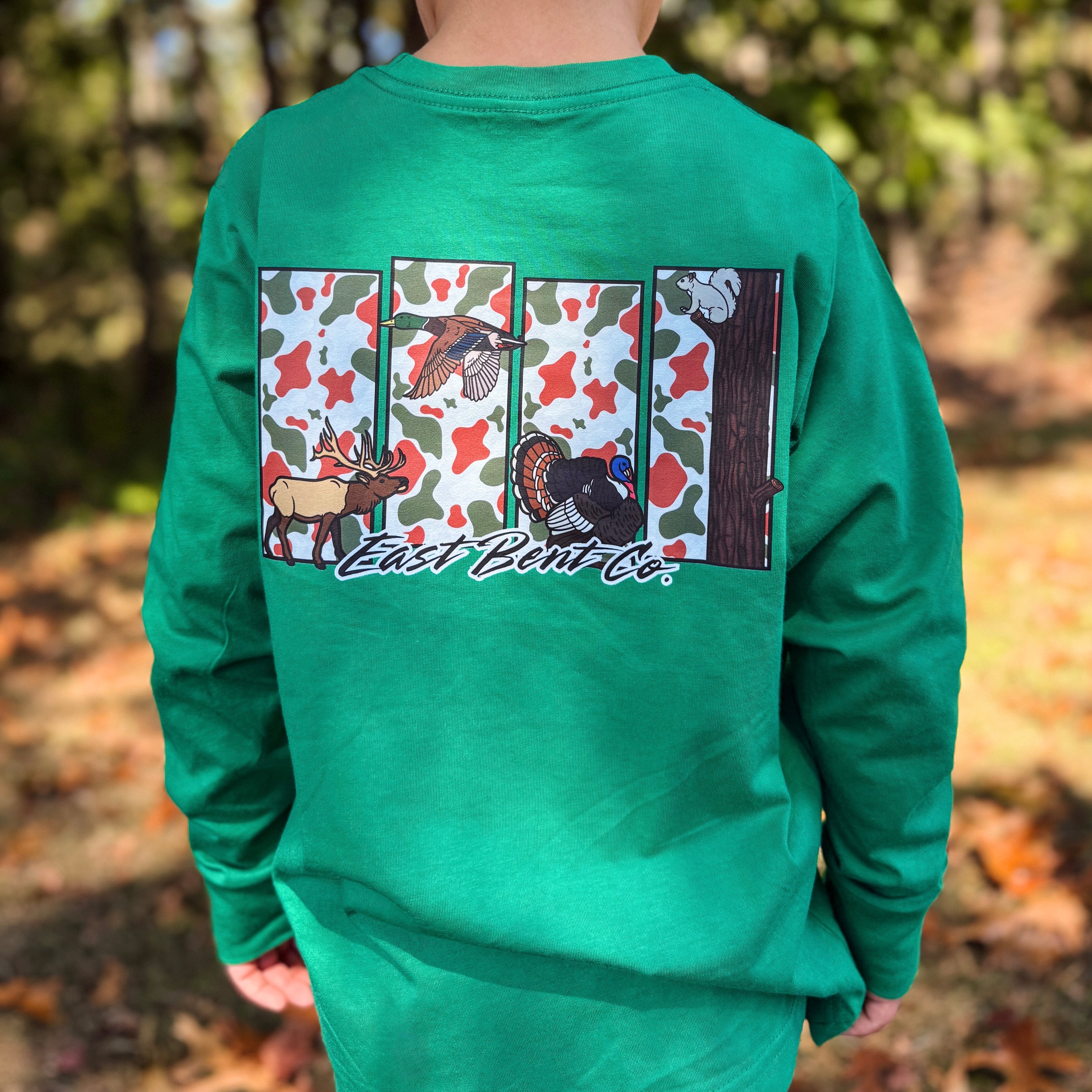 Christmas Hunting Grid Long Sleeve Shirt