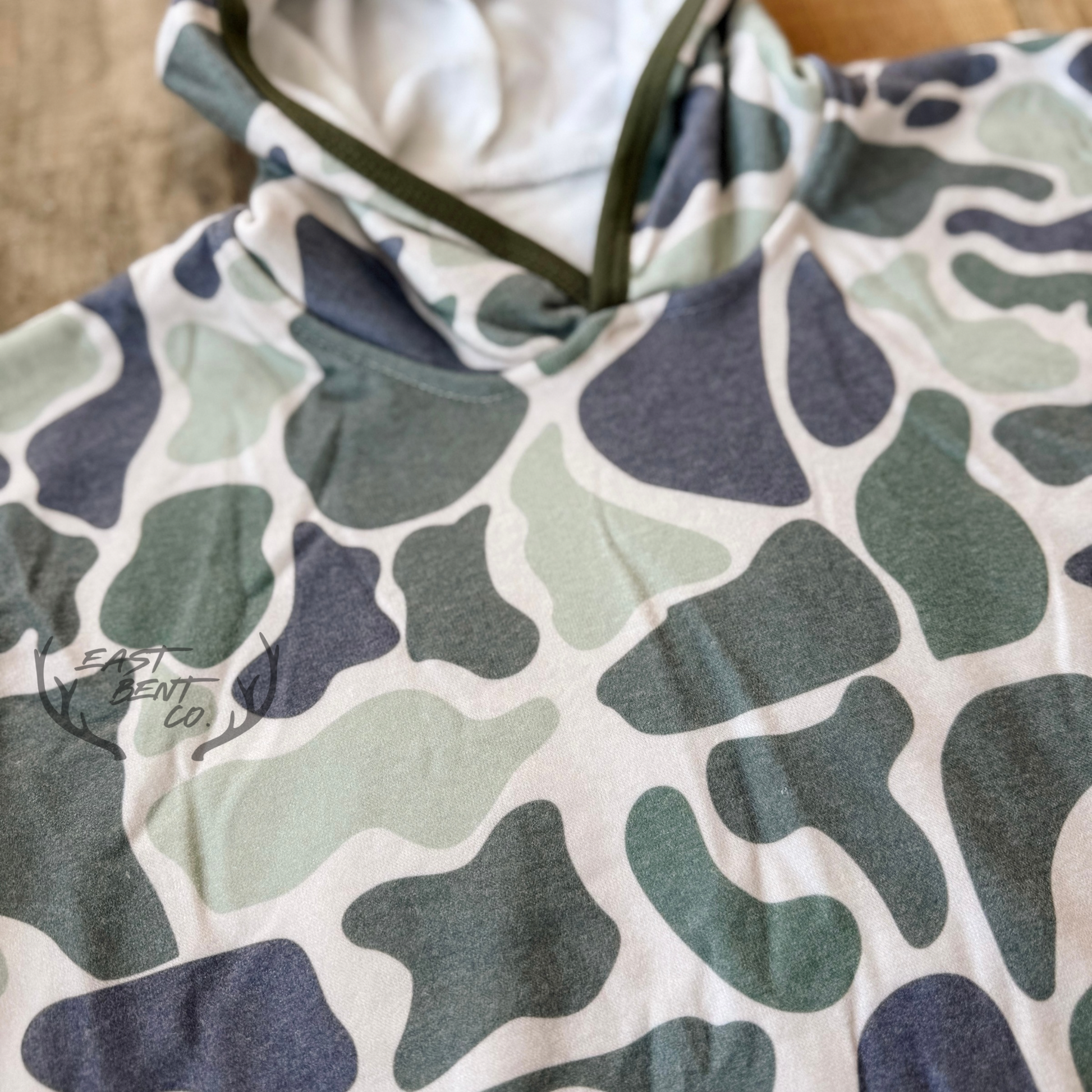 Old School Camo Toddler Pullover Hooded Towel