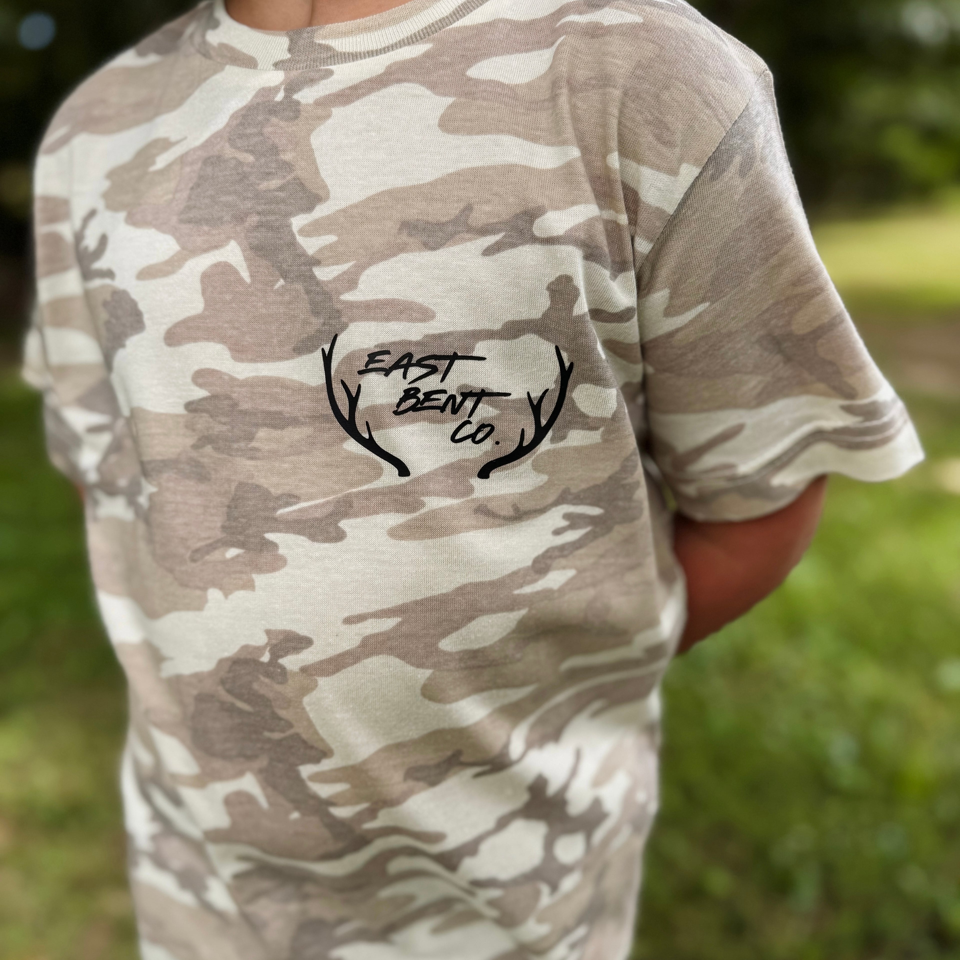 Deer Hunting Flag Kids Short Sleeve Shirt