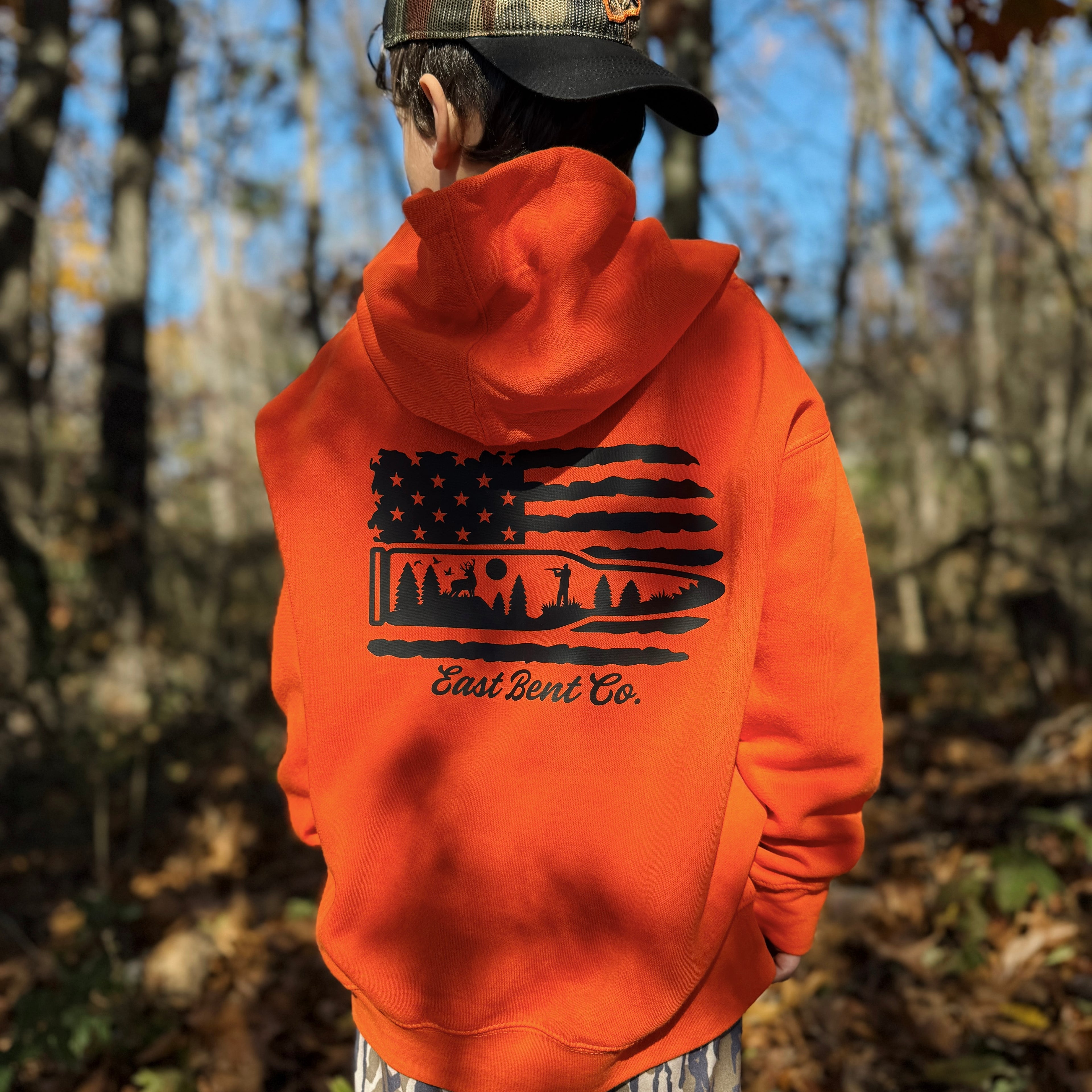 Deer Hunting Flag Kids Hoodie