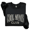 Cool Moms Club Distressed Camo Adult Crewneck Sweatshirt