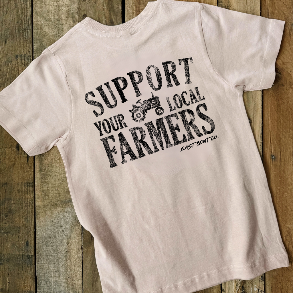 Support Your Local Farmers Girls Short Sleeve Shirt