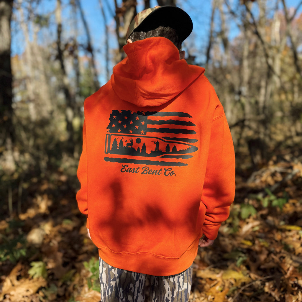 Deer Hunting Flag Kids Hoodie