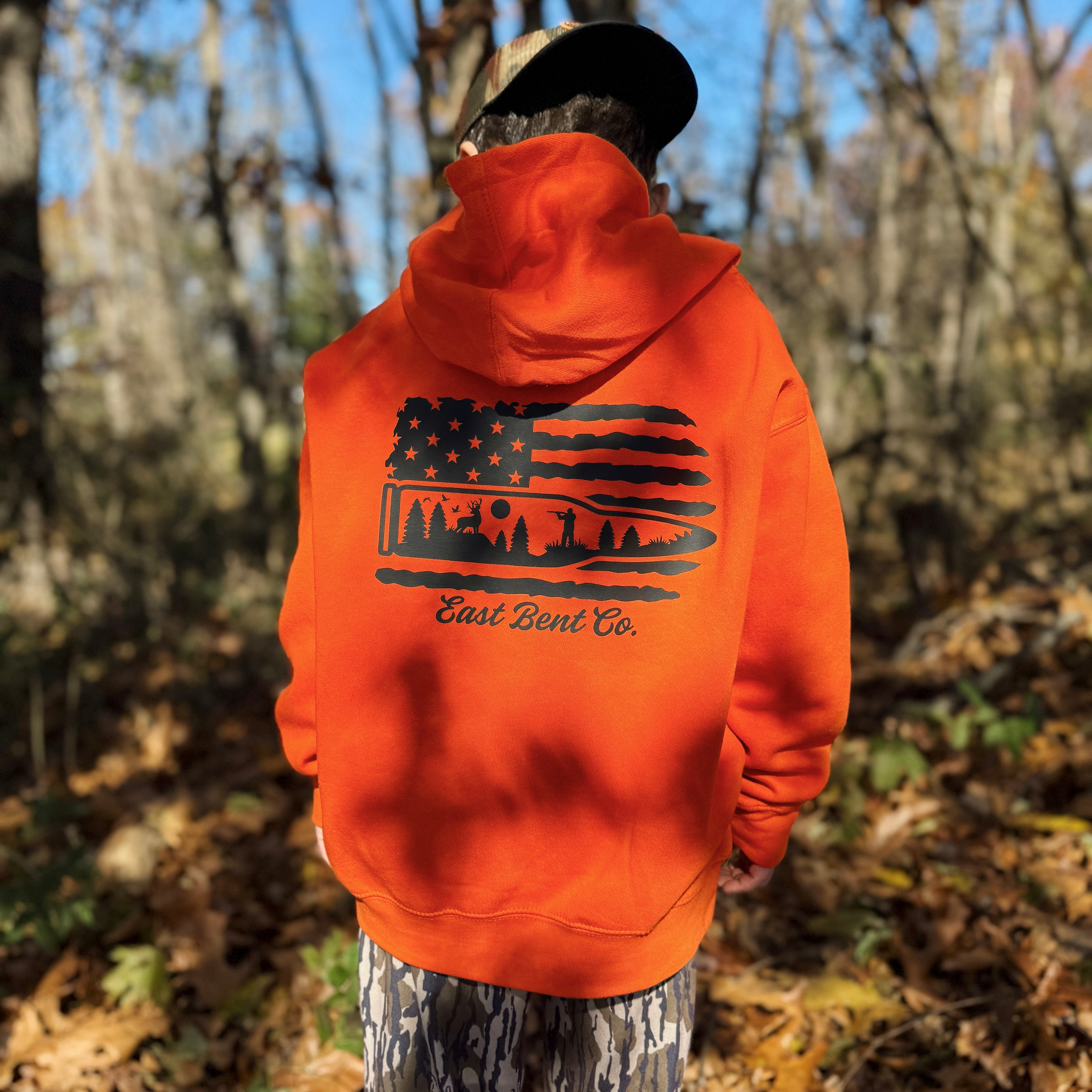 Deer Hunting Flag Kids Hoodie