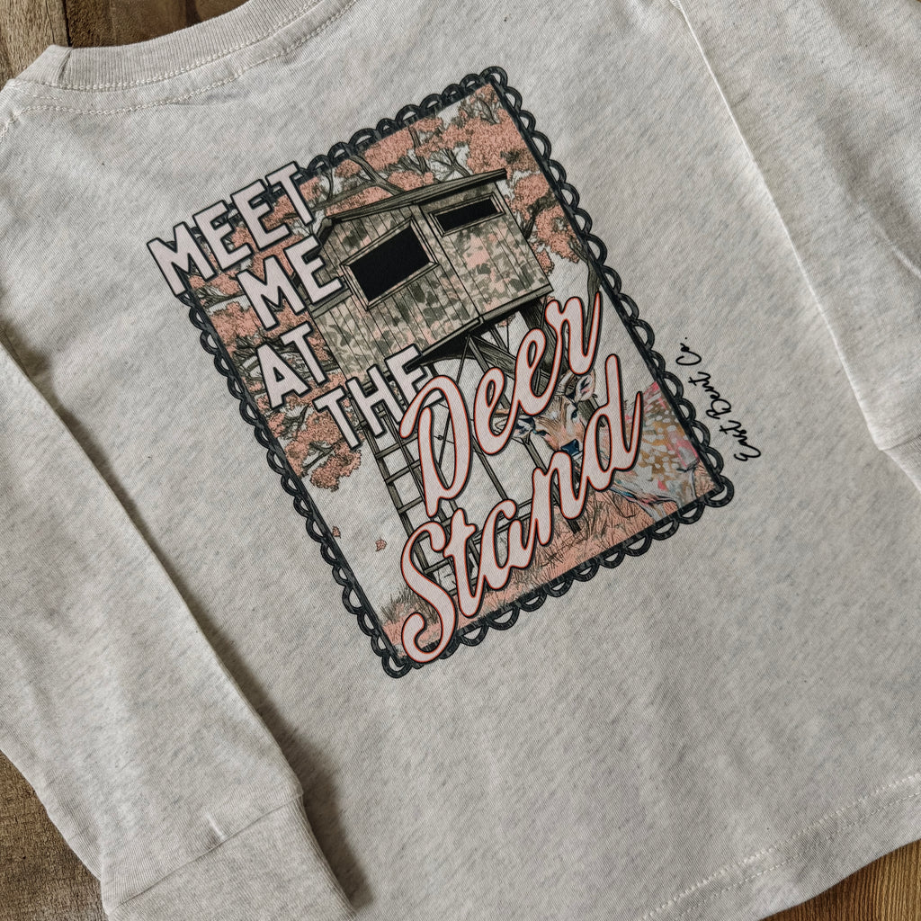 Meet Me At The Deer Stand Girls Long Sleeve Shirt