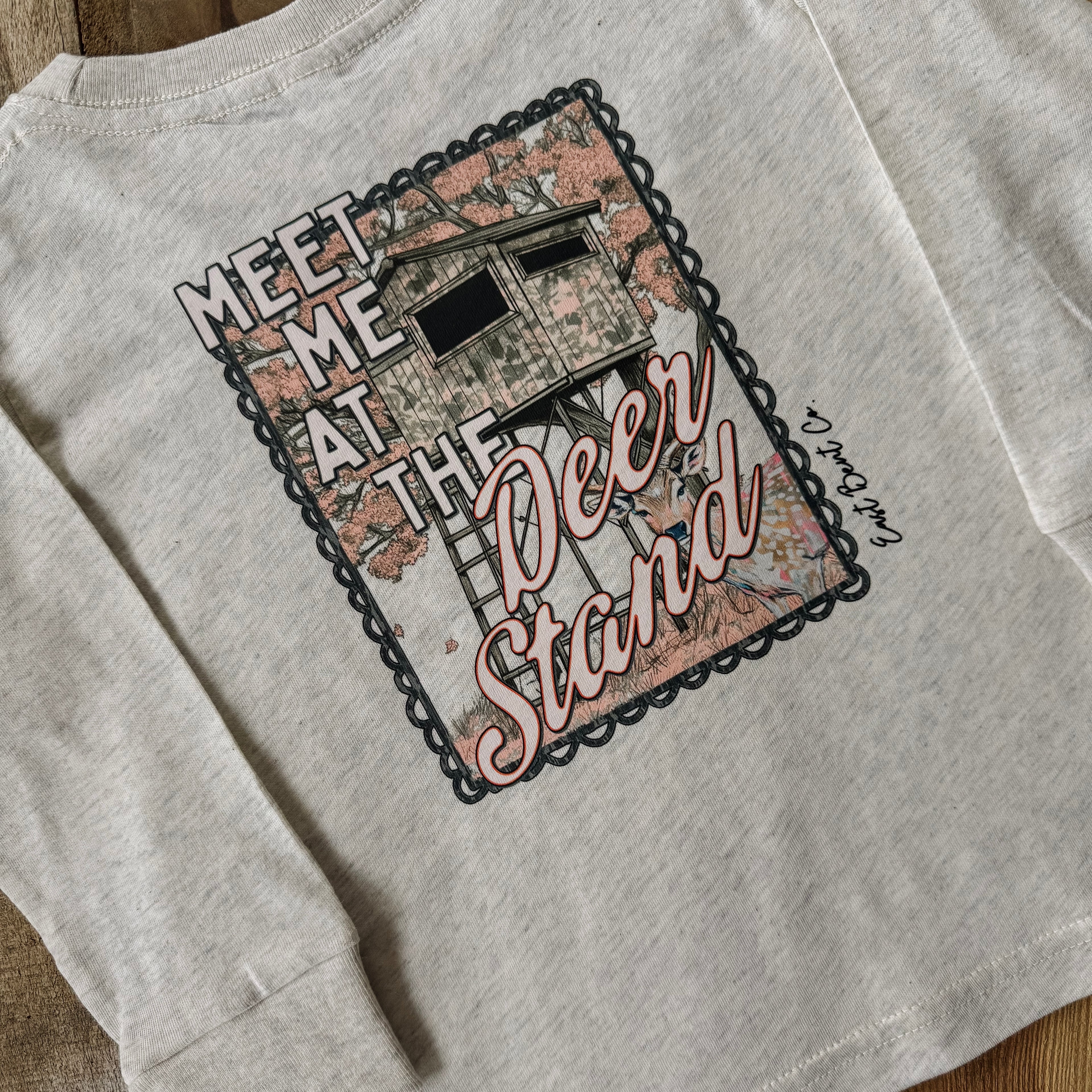 Meet Me At The Deer Stand Girls Long Sleeve Shirt
