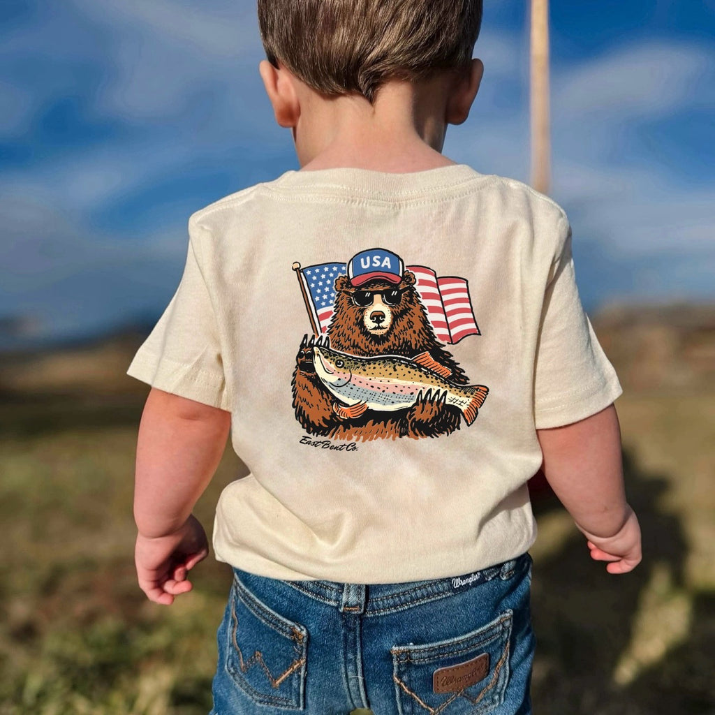 Trout Fishin’ Bear Short Sleeve Shirt