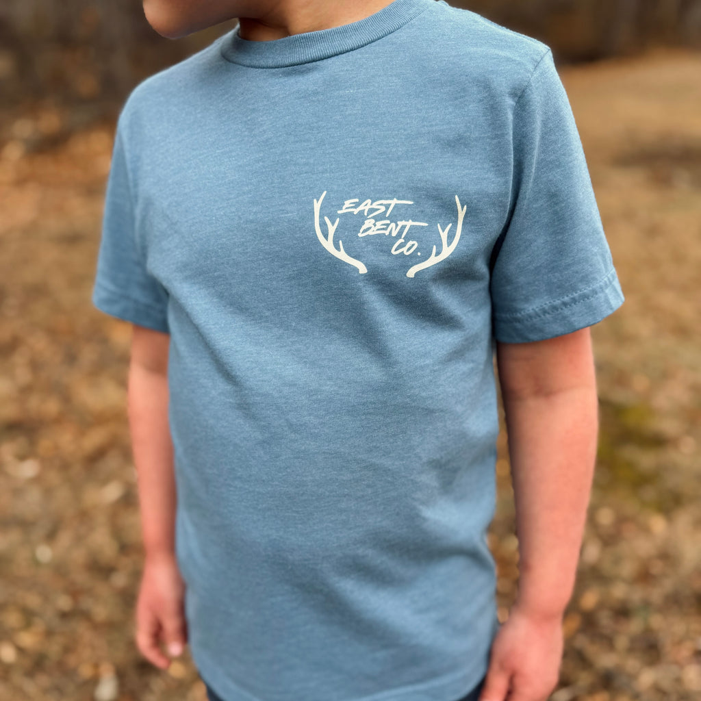 ‘Merica Buck Flag Kids Short Sleeve Shirt