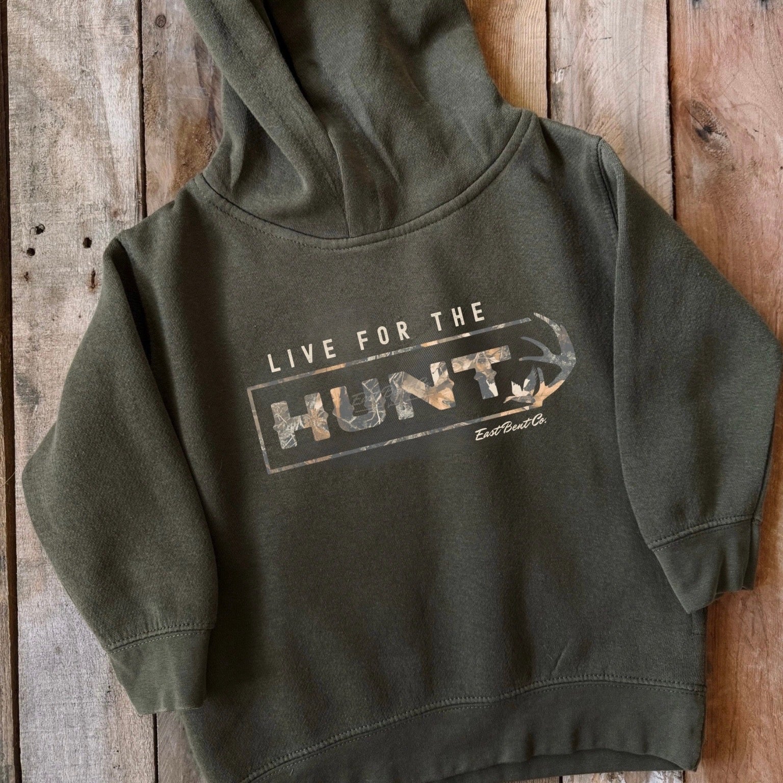 Live For The Hunt Kids Hoodie (Front Design)