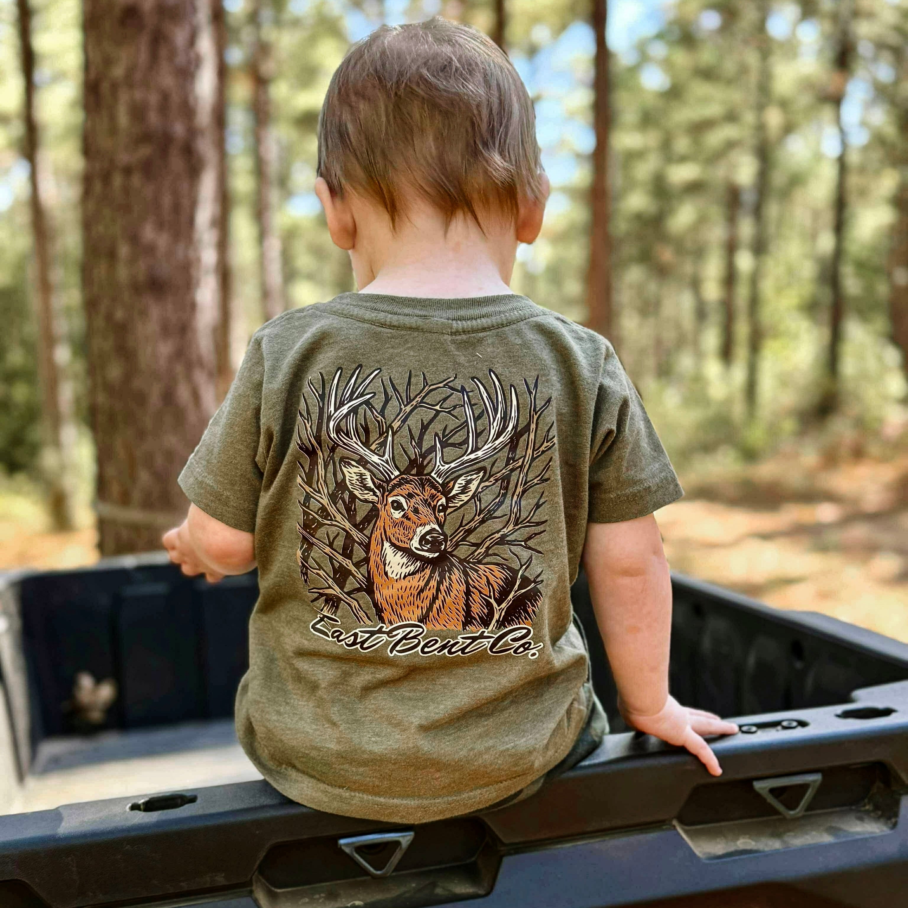 Deer Antler Kids Short Sleeve Shirt