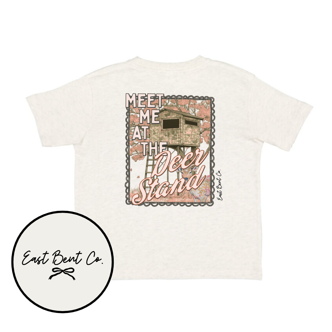 Meet Me At The Deer Stand Girls Short Sleeve Shirt