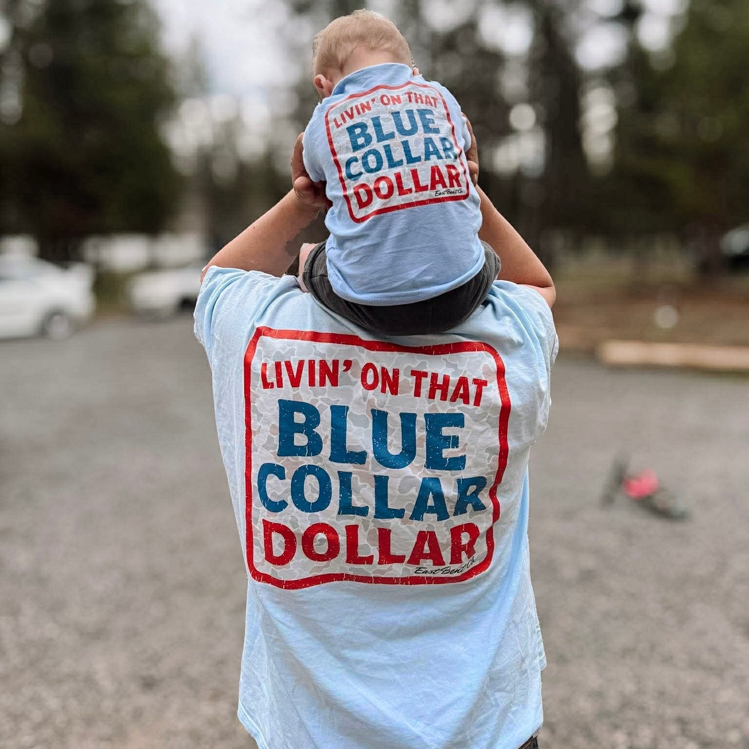 Livin’ On That Blue Collar Dollar Adult Short Sleeve Shirt