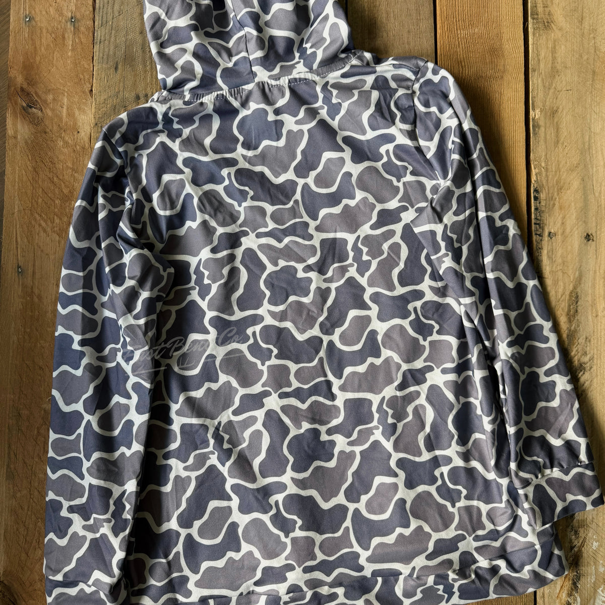 Canyon Camo Kids Long Sleeve Hooded Performance Shirt