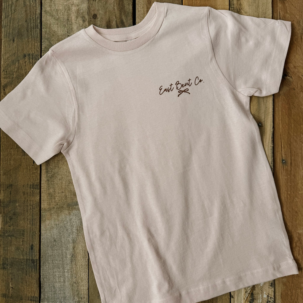 Bluebonnet Cowboy Boot Girls Short Sleeve Shirt