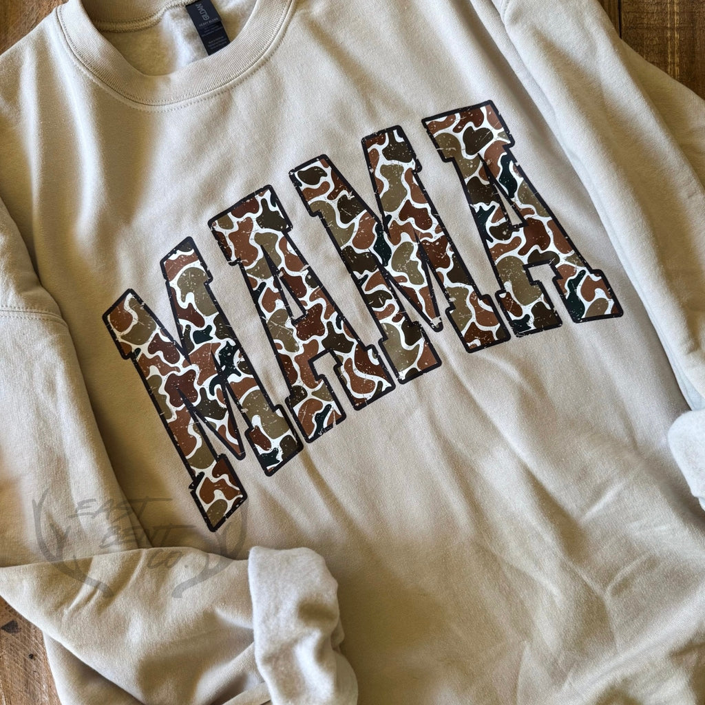 Southern Camo Mama Adult Crewneck Sweatshirt