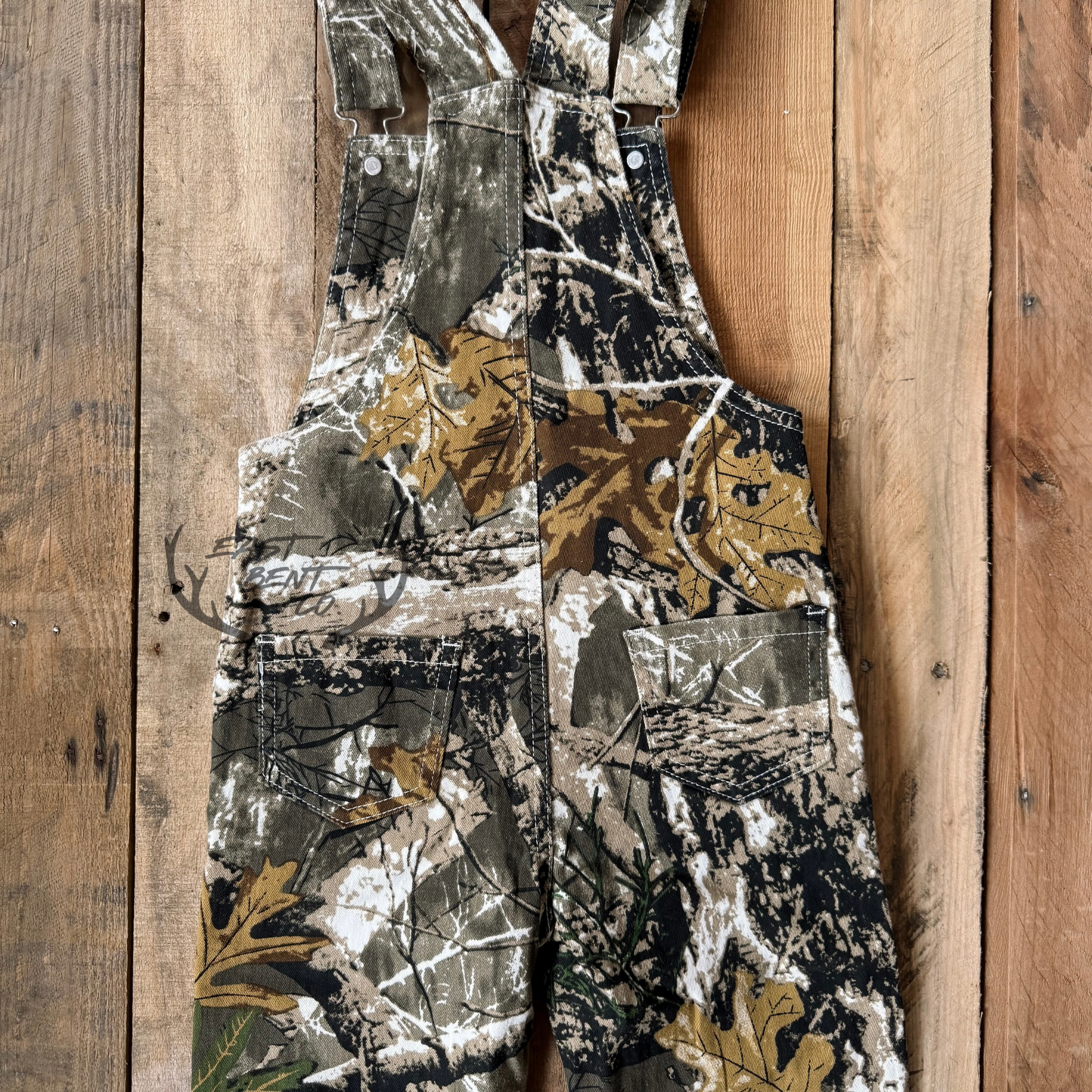 Tree Bark Camo Kids Overalls