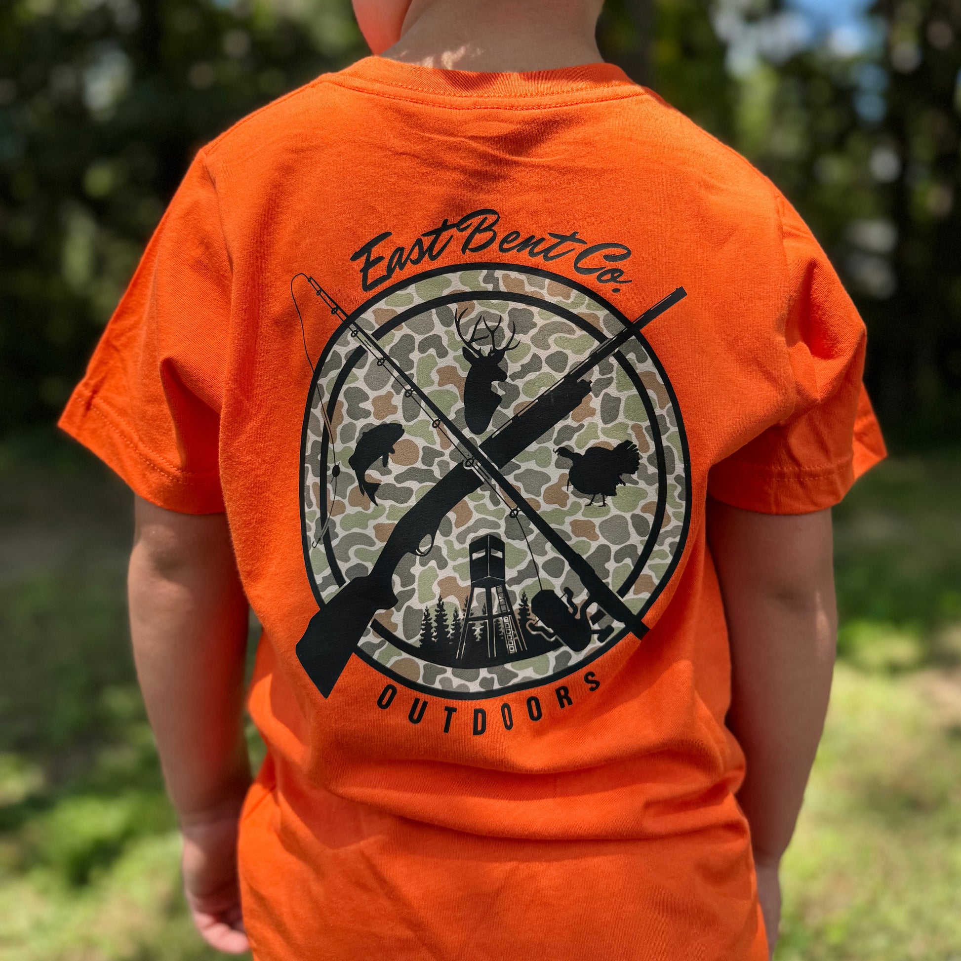 East Bent Co. Outdoors Logo Kids Short Sleeve Shirt