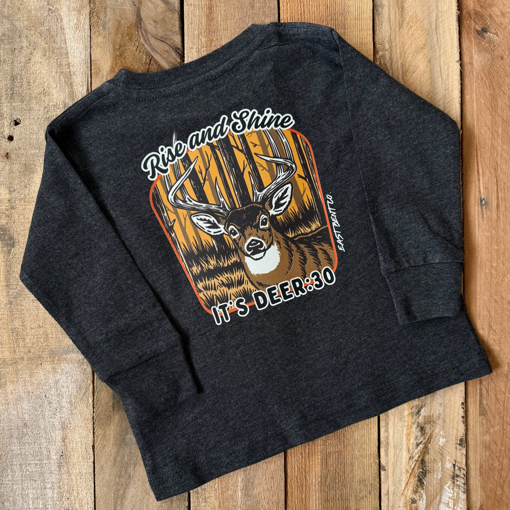 Rise And Shine It’s Deer:30 Kids Long Sleeve Shirt