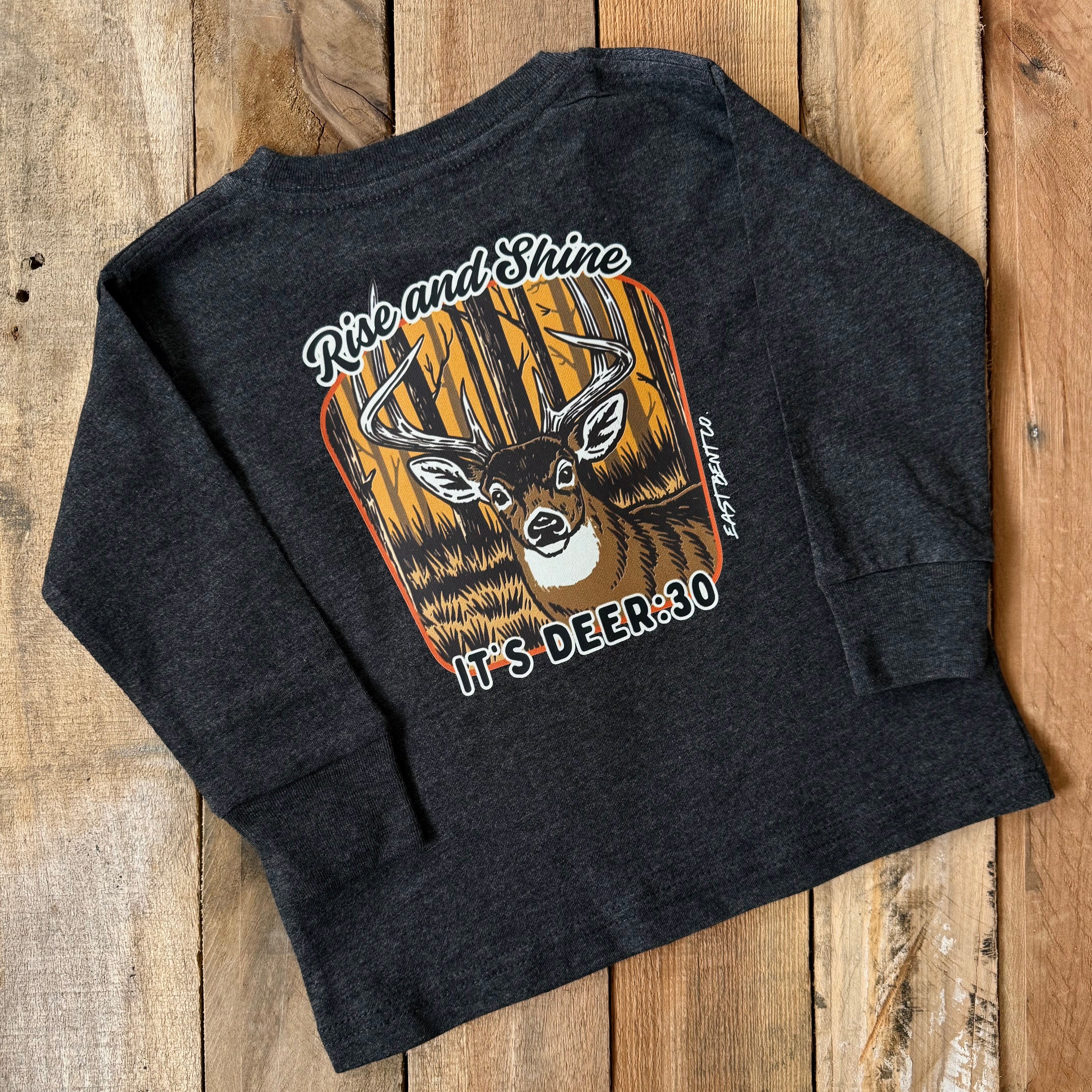 Rise And Shine It’s Deer:30 Kids Long Sleeve Shirt