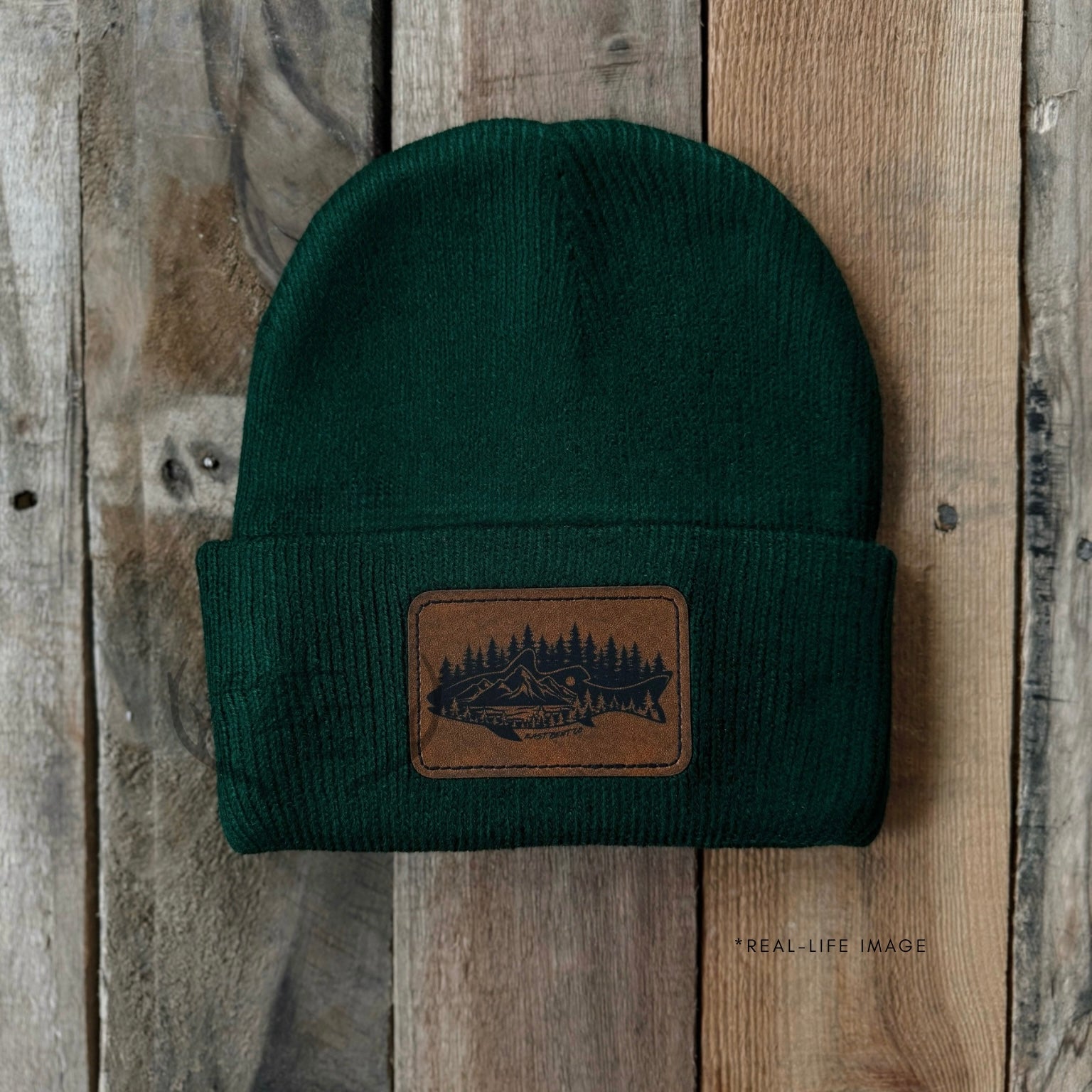 East Bent Co. Toddler Leatherette Patch Beanies