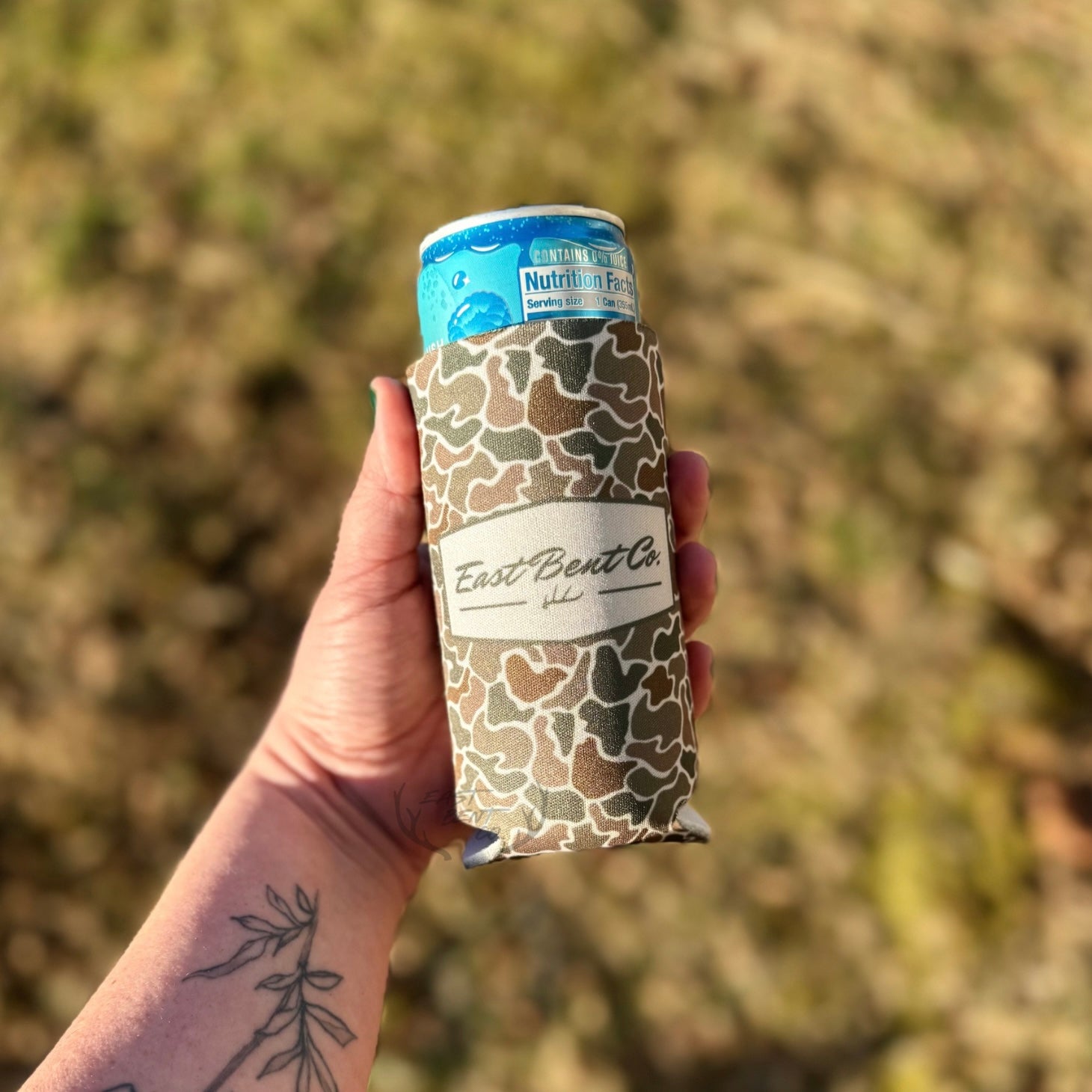 East Bent Co. Camo Slim Can Cooler