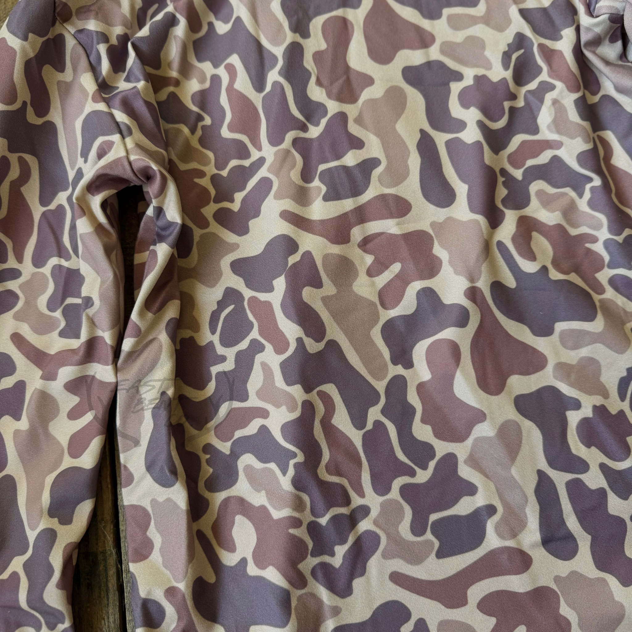 Creek Camo Kids Long Sleeve Hooded Performance Shirt