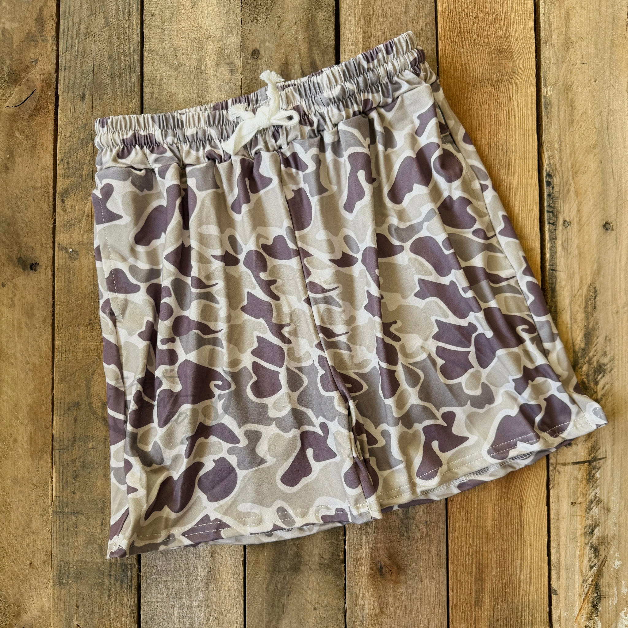 Sage Camo Kids Chillax Shorts