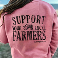 Support Your Local Farmers Girls Crewneck Sweatshirt